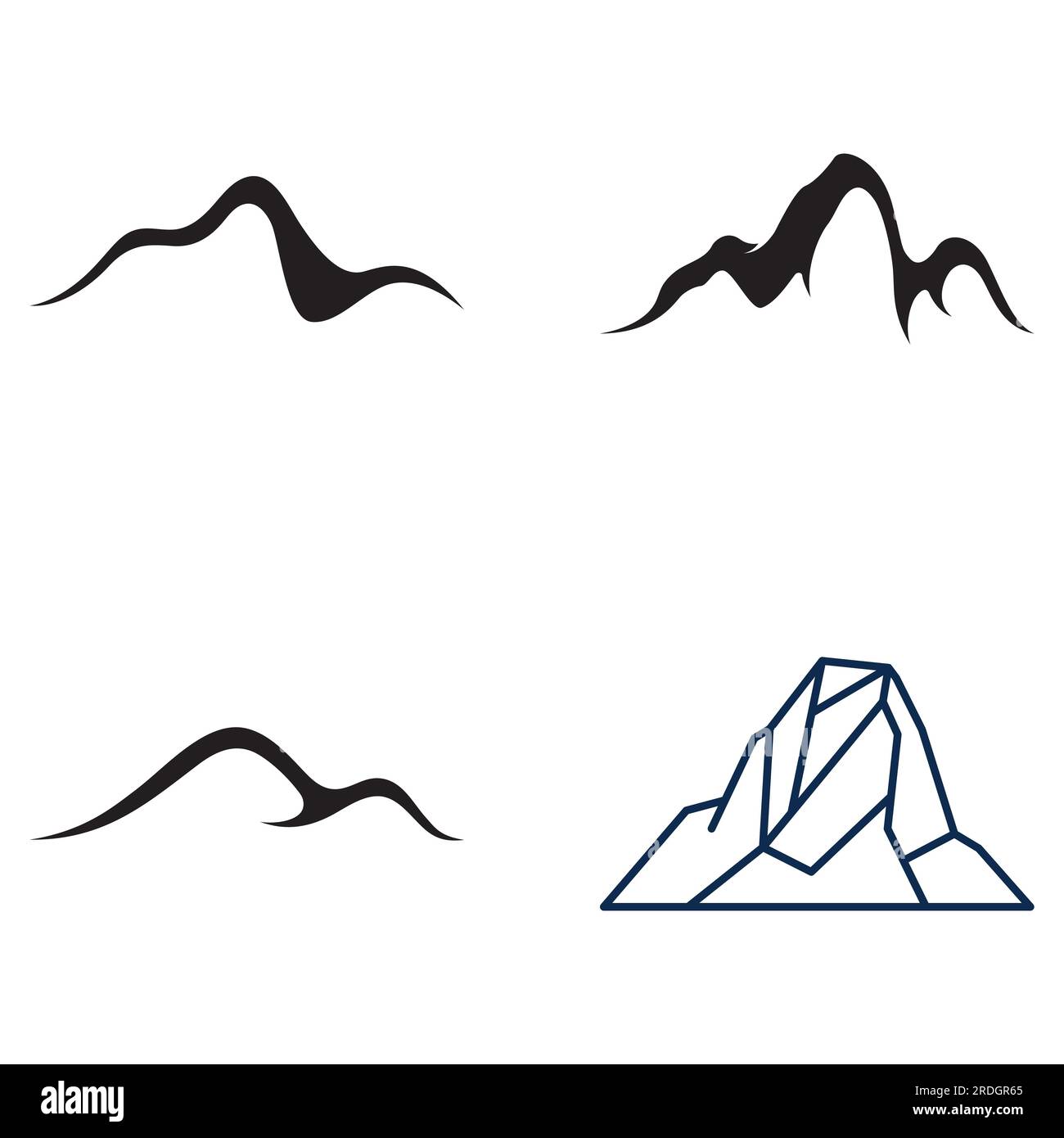 Mountain landscape view, with a minimalist design. Logo for