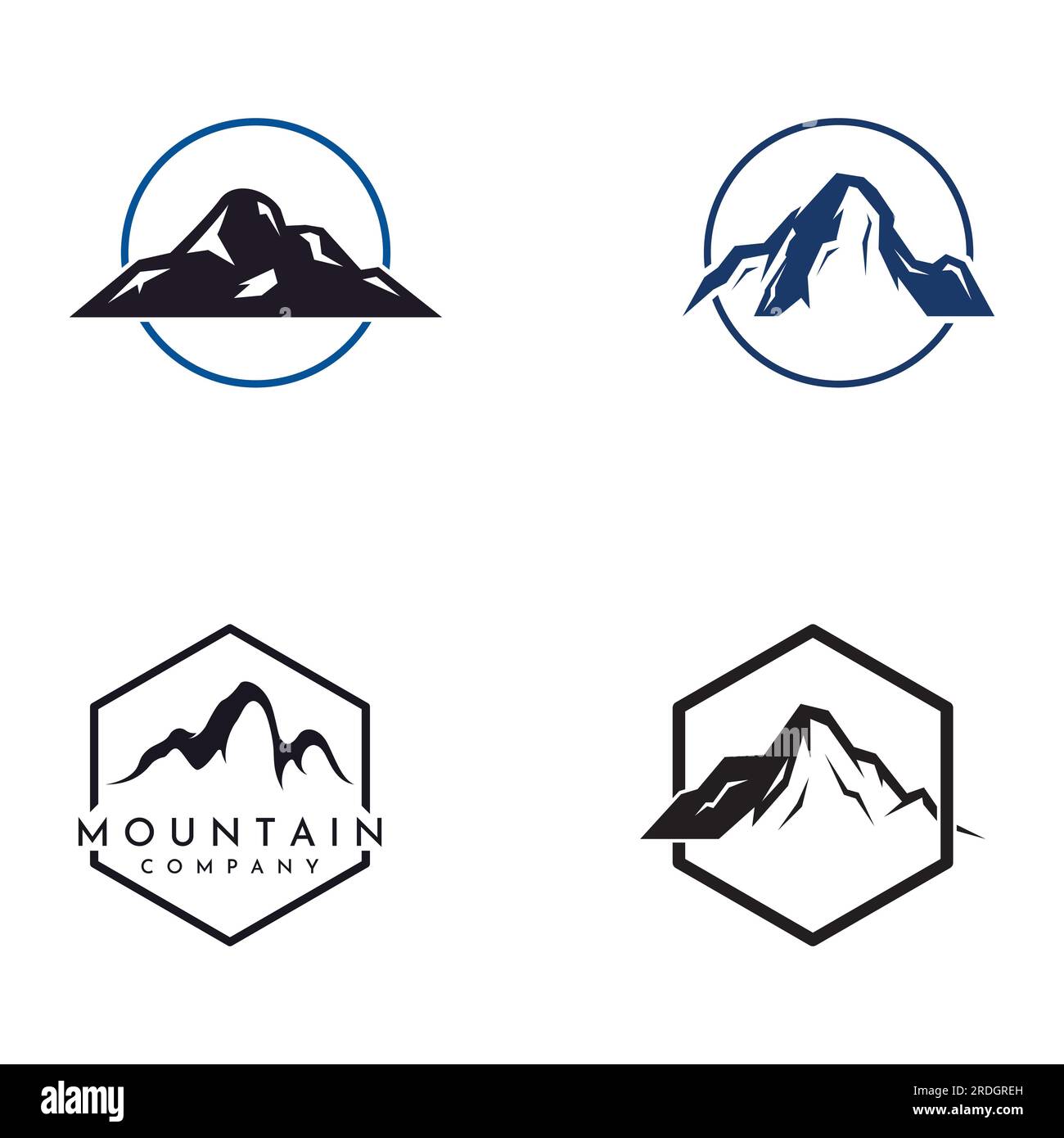 Mountain landscape view, with a minimalist design. Logo for 