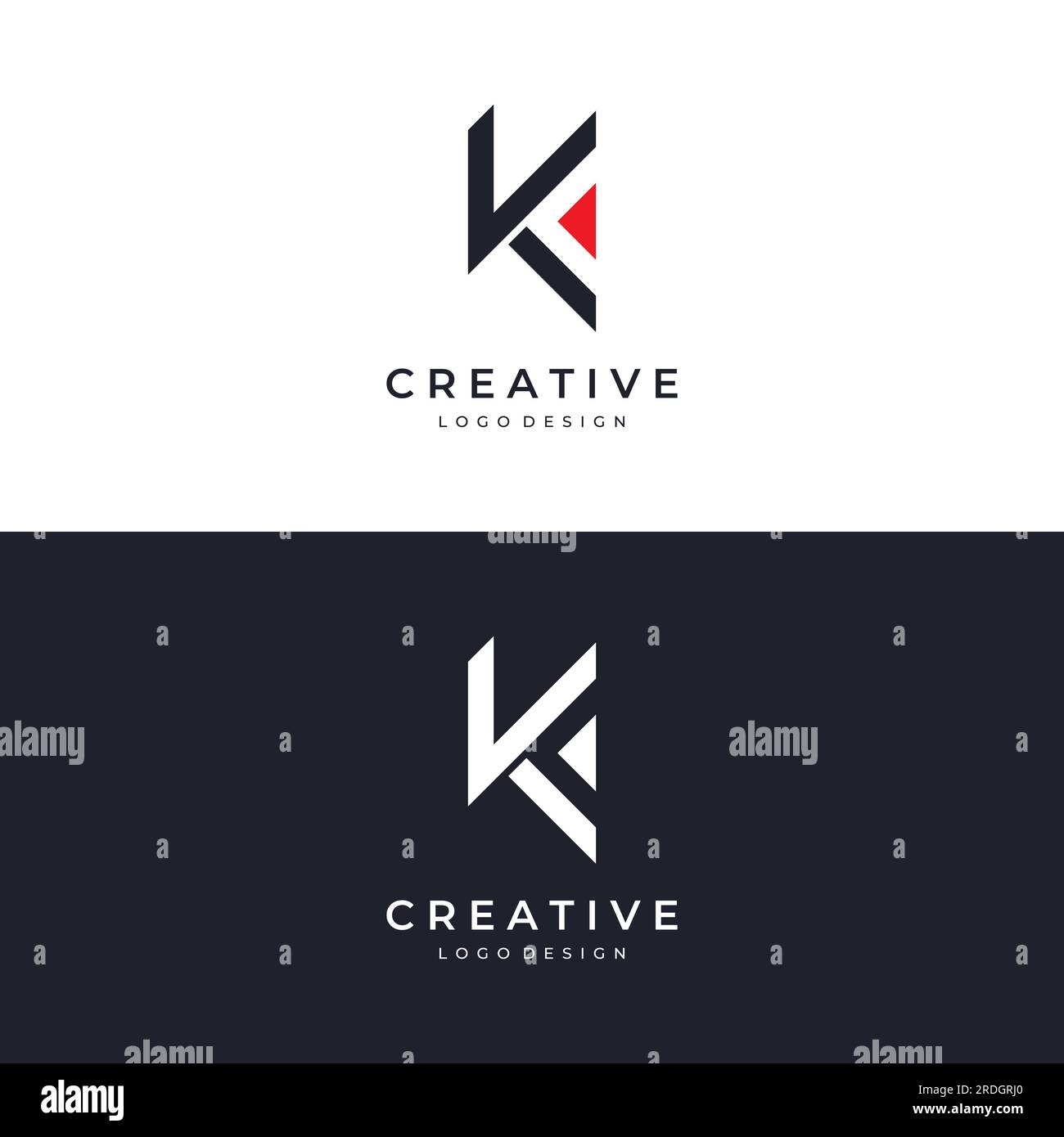 Abstract initial logo letter k with monogram concept Stock Vector Image ...