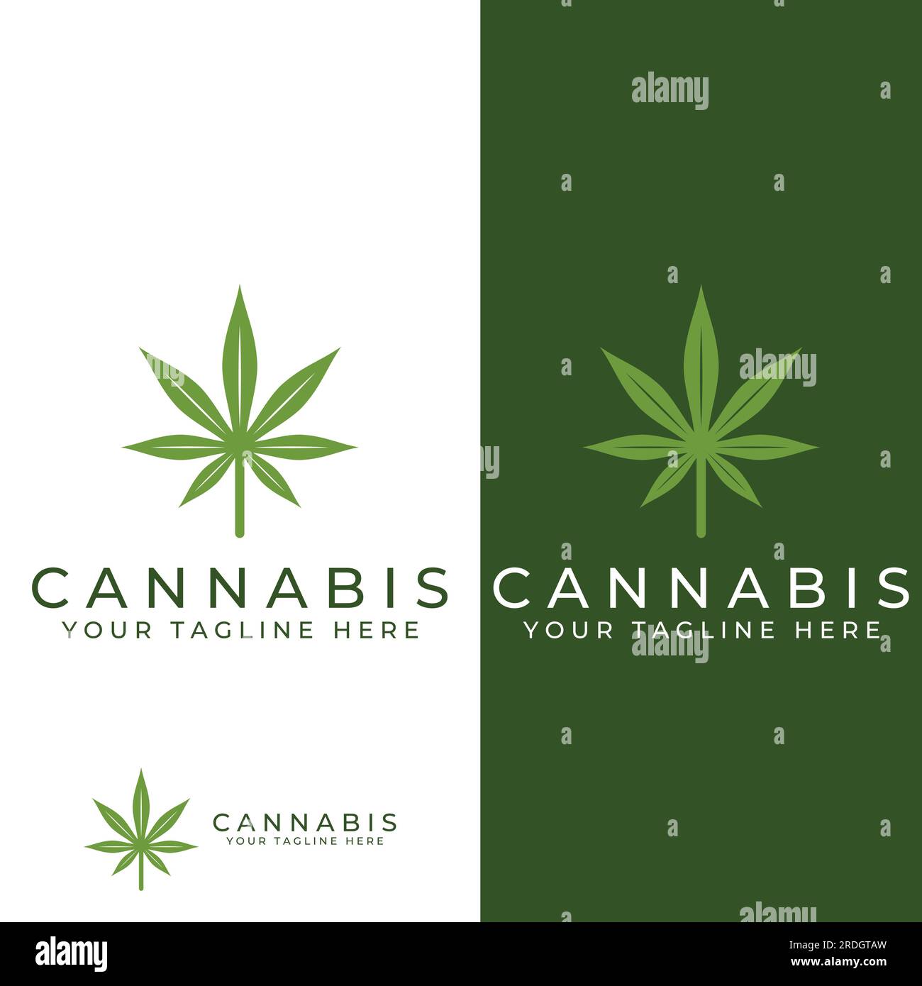 Marijuana or cannabis  leaf logo or template design. Stock Vector