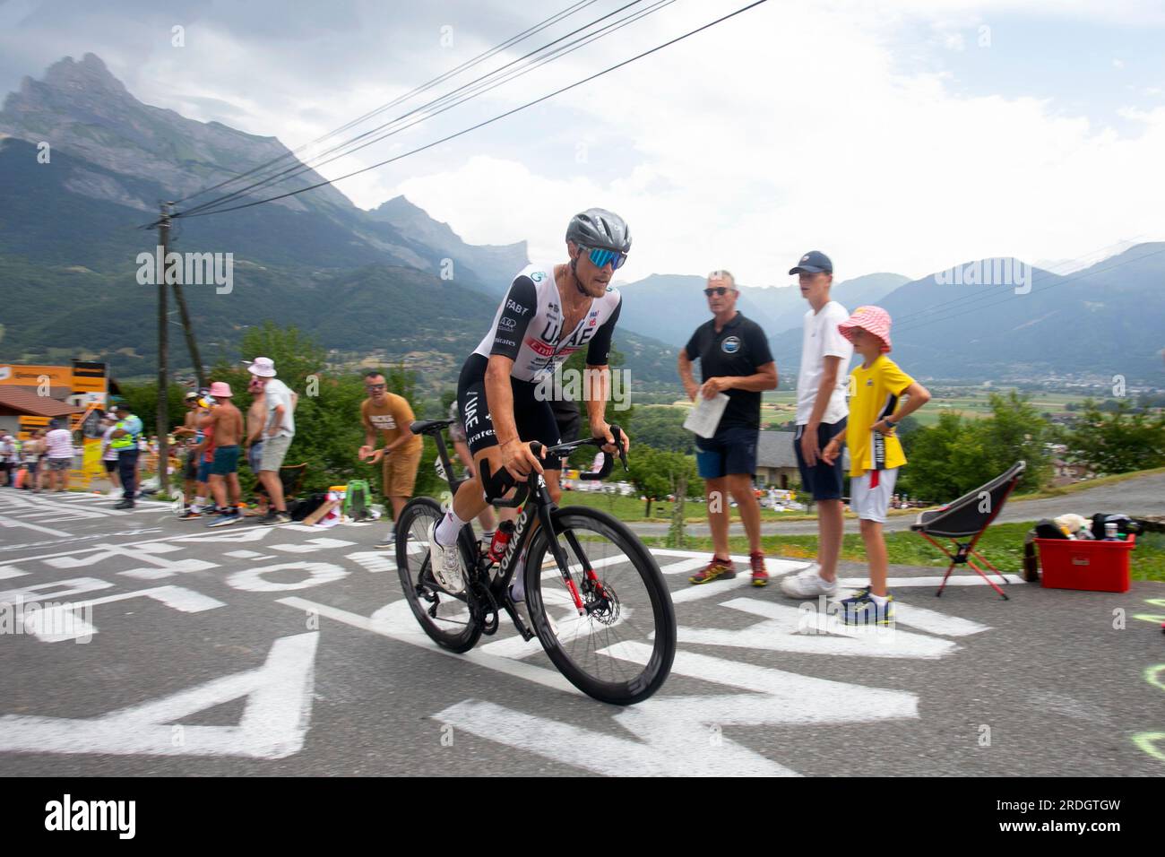 Domancy, France 18th July 2023 MATTEO TRENTIN (UAE TEAM EMIRATES UAE) in the time trial stage Domancy, France 18th July 2023 MATTEO TRENTIN (UAE TEAM EMIRATES UAE) in the time trial stage