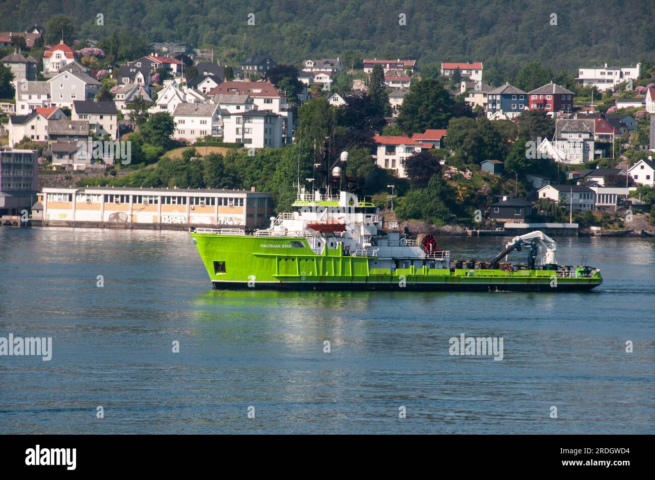 Around Bergen - Haltbakk Star - Offshore Tug/Supply Ship, Stock Photo