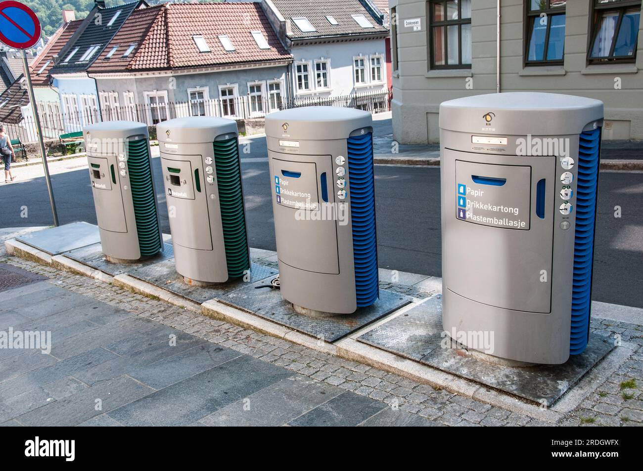 Around Bergen - Communal / domestic waste recycling / collection point Stock Photo