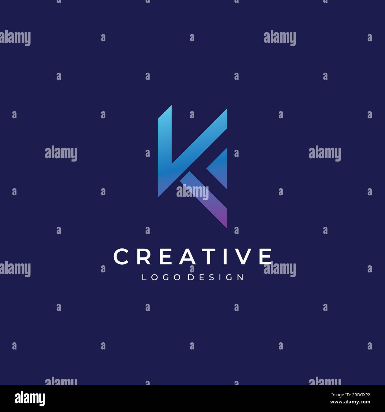 Abstract initial logo letter k with monogram concept Stock Vector Image ...