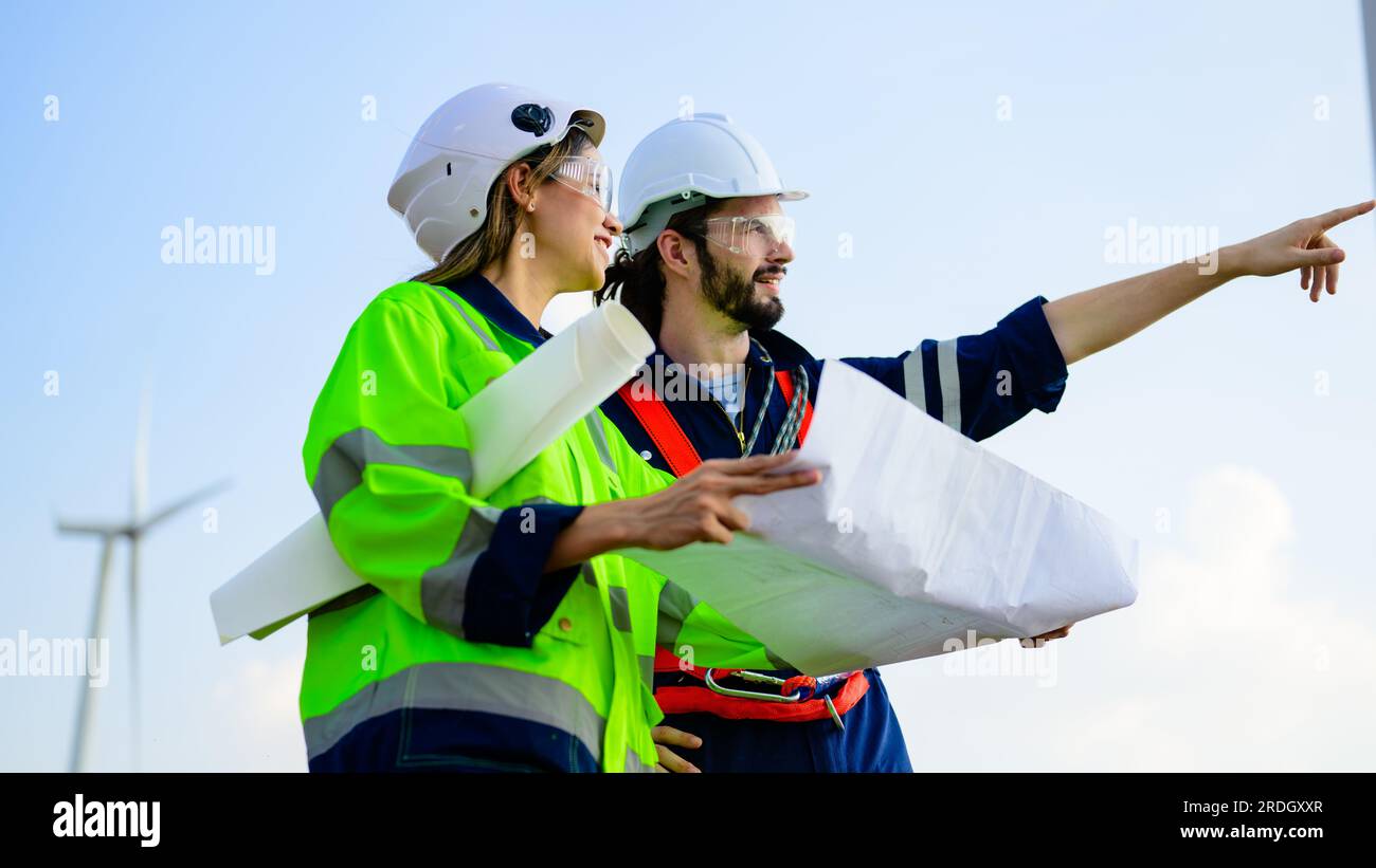 Project Outside Work Engineer working with confident. Worker outdoor working. Mega project ...