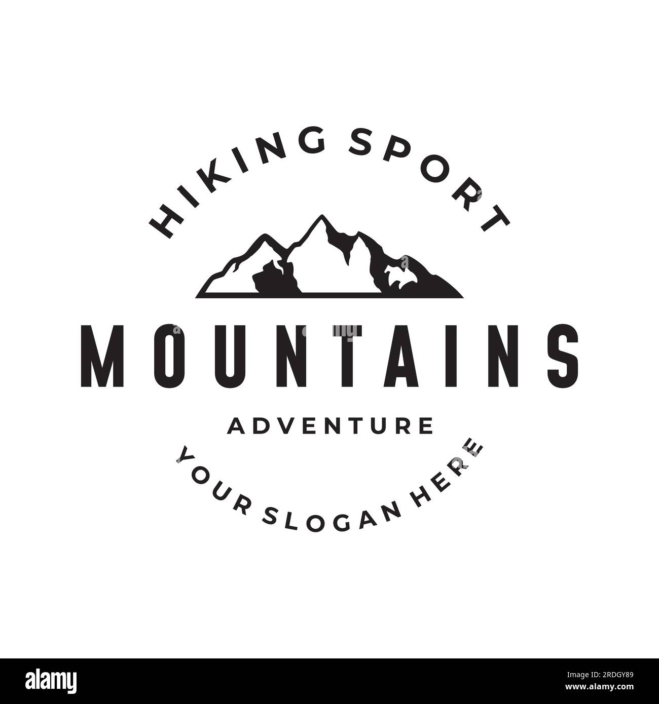 Mountain or mountains silhouette logo.Logos for climbers, photographers 