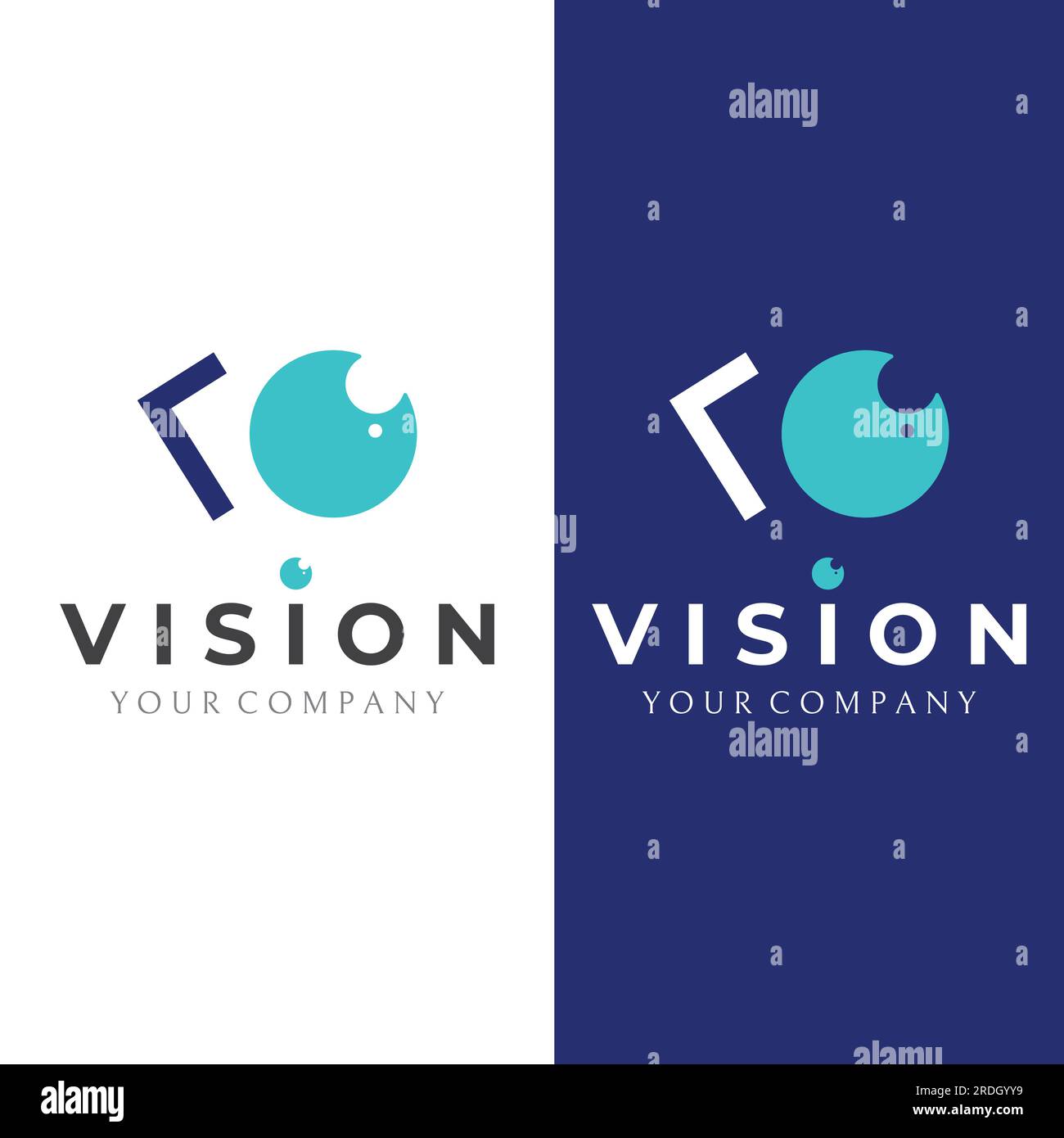 Modern colorful abstract Logo vision, digital vision, optical vision, technology vision, planetary vision and vision center. Stock Vector