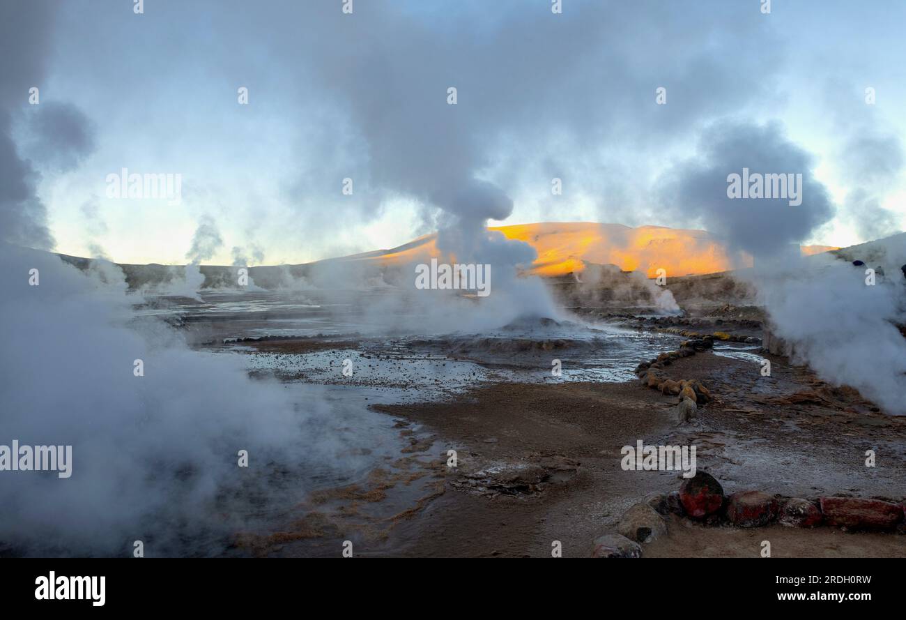 El Tatio geyser field in Chile Stock Photo - Alamy