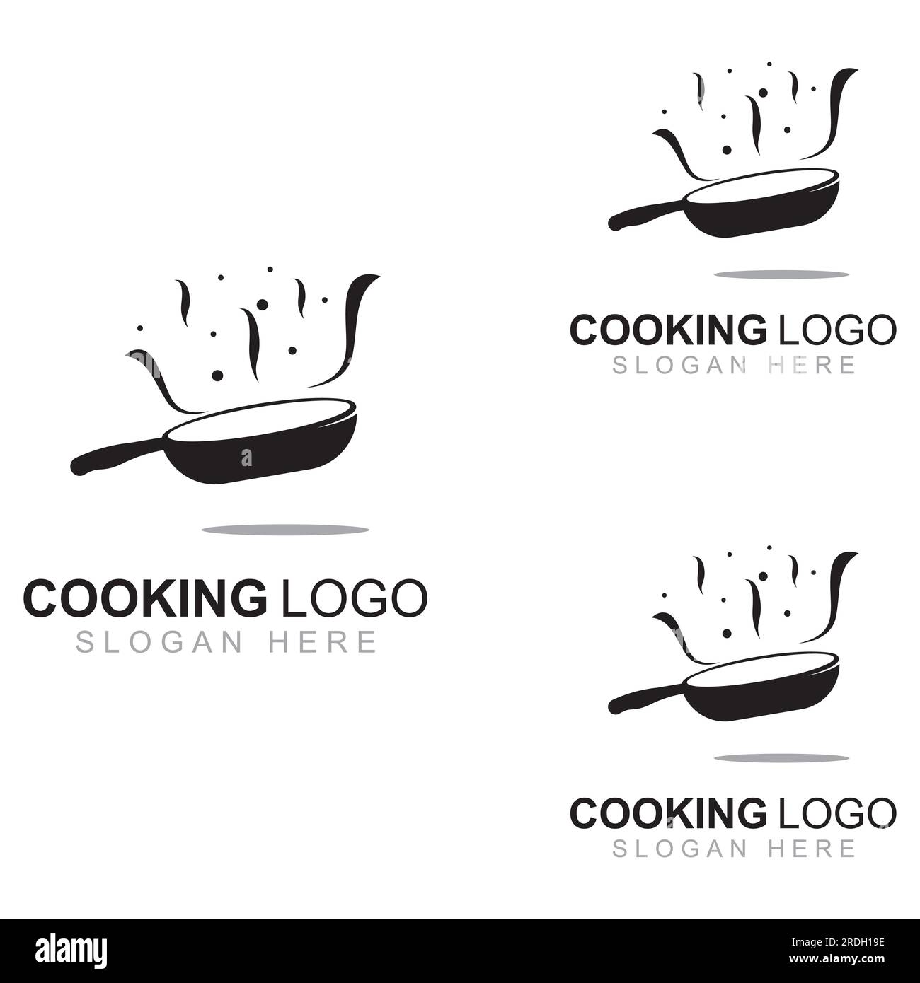 Logos for cooking utensils, cooking pots, spatulas and cooking spoons. Using vector design
