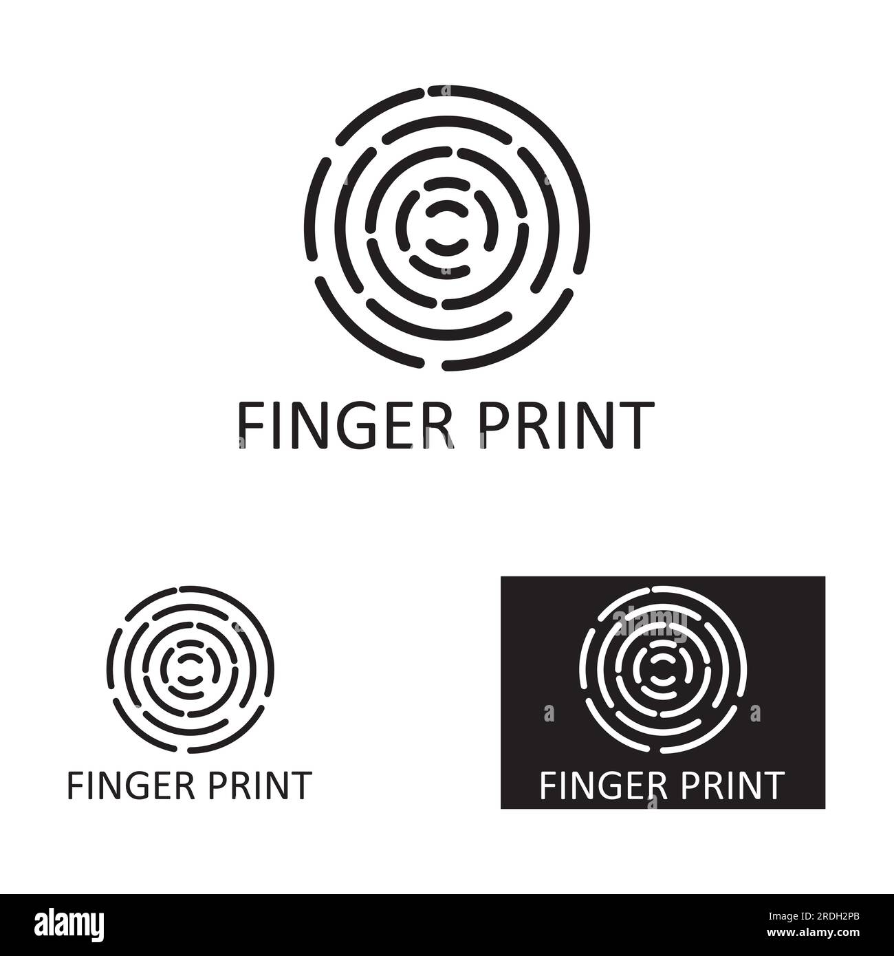 fingerprint icon, with simple and modern logo illustration Stock Vector ...
