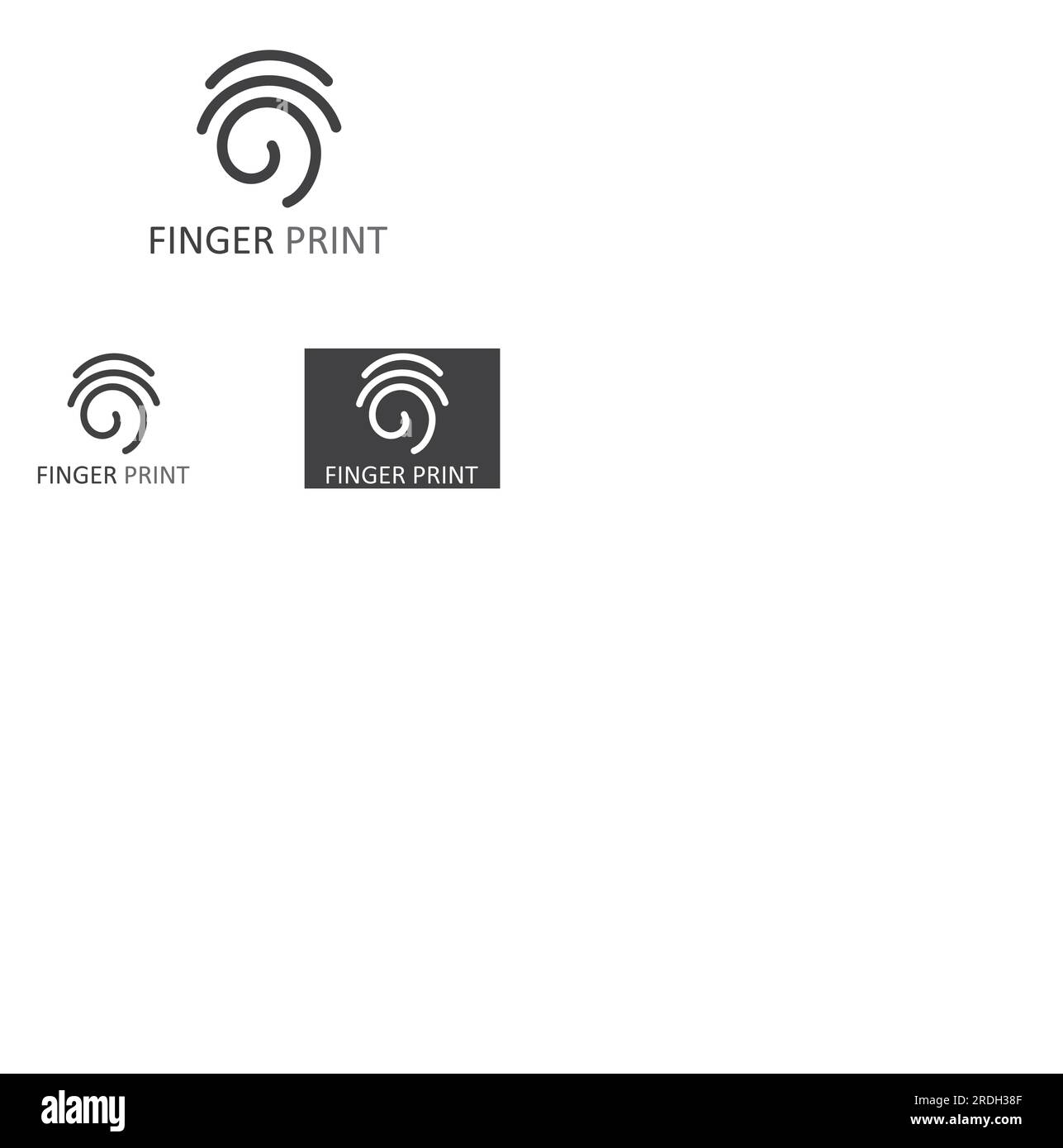fingerprint icon, with simple and modern logo illustration Stock Vector ...
