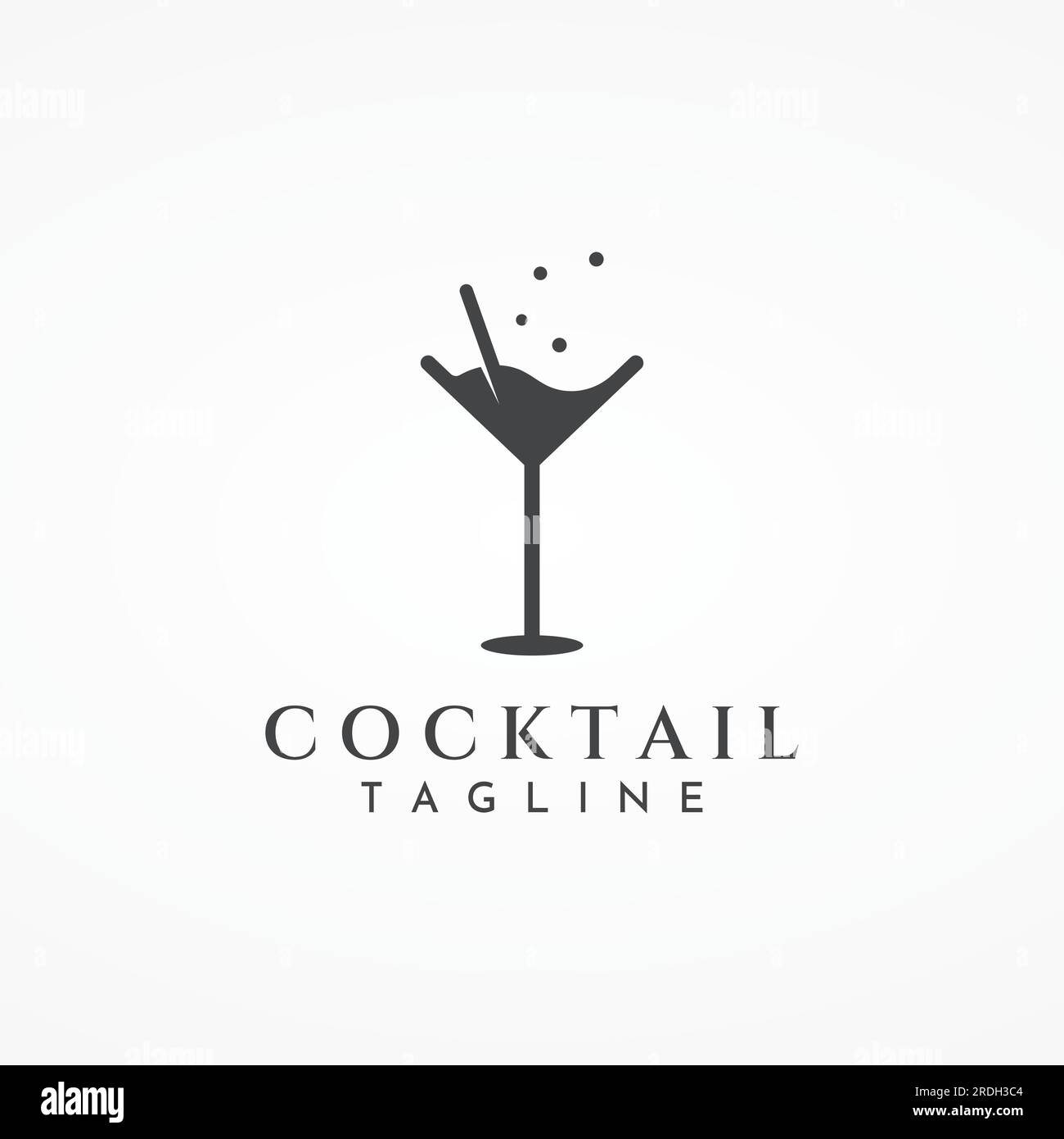 Alcohol cocktail logos, nightclub drinks.Logos for nightclubs, bars and more. Stock Vector