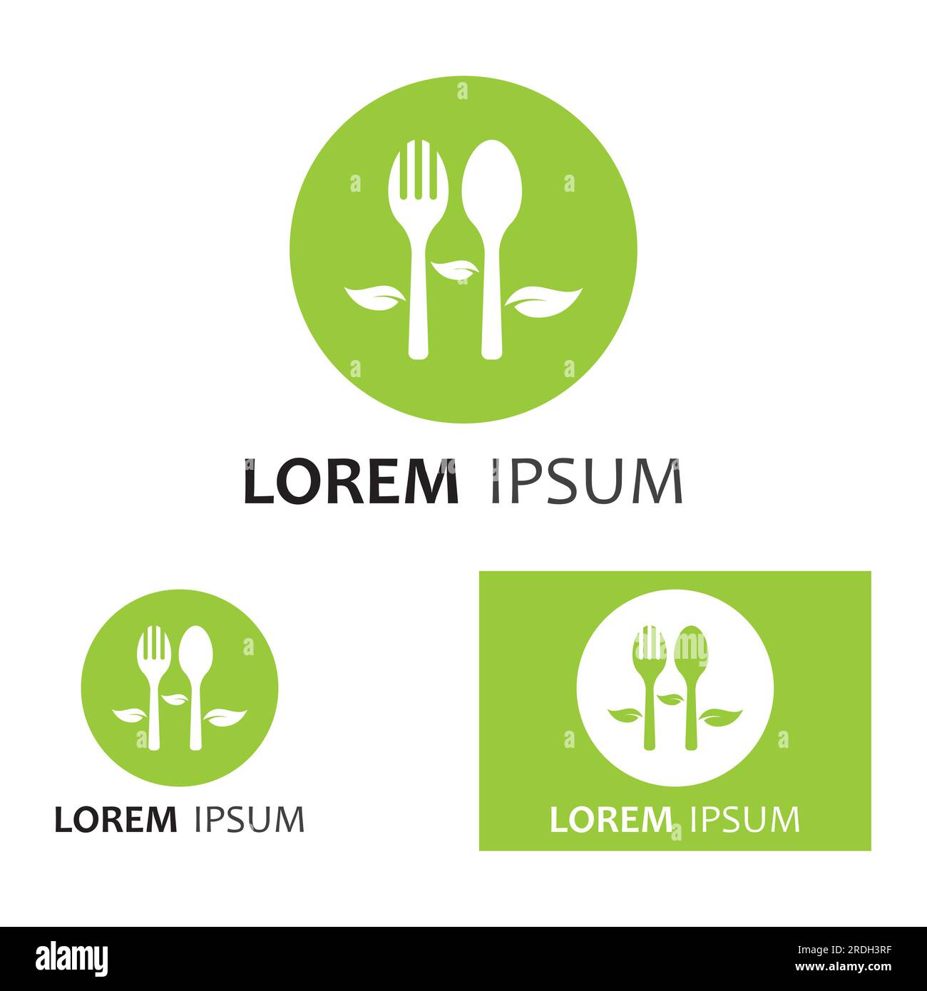spoon,fork,and knife icon logo vector Stock Vector