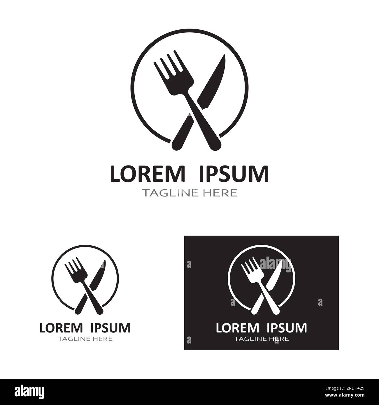 spoon,fork,and knife icon logo vector Stock Vector Image & Art - Alamy