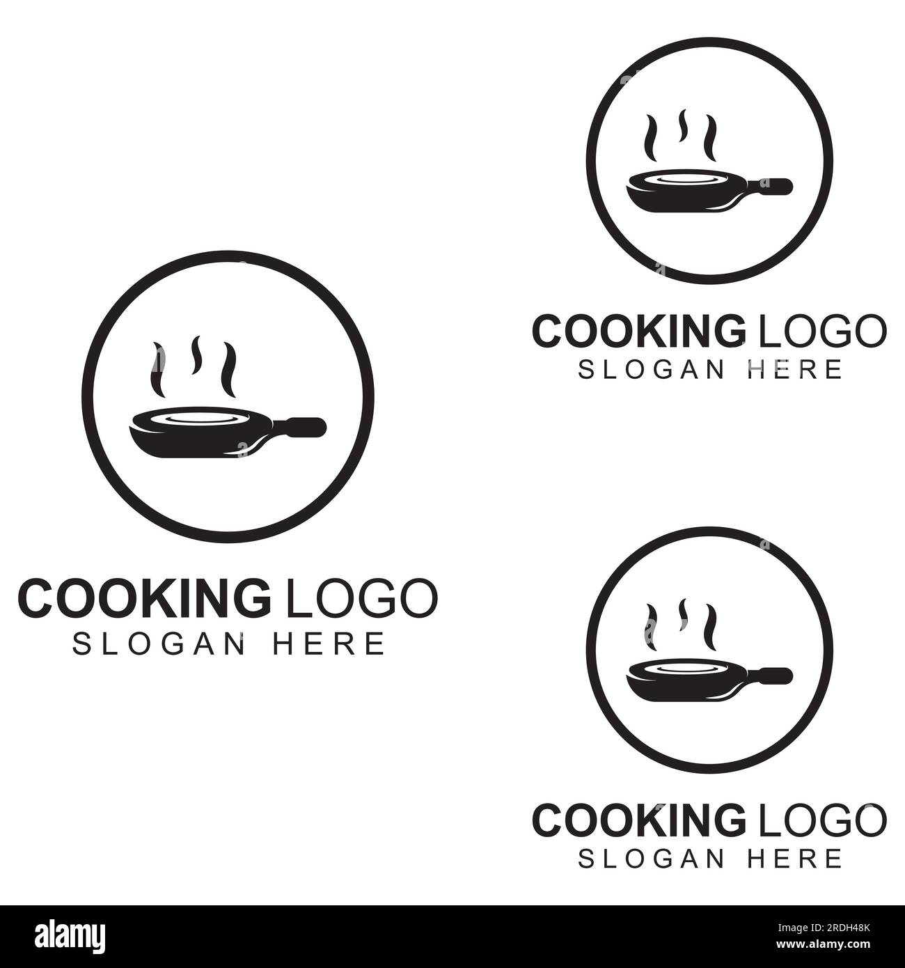 Logos for cooking utensils, cooking pots, spatulas and cooking spoons