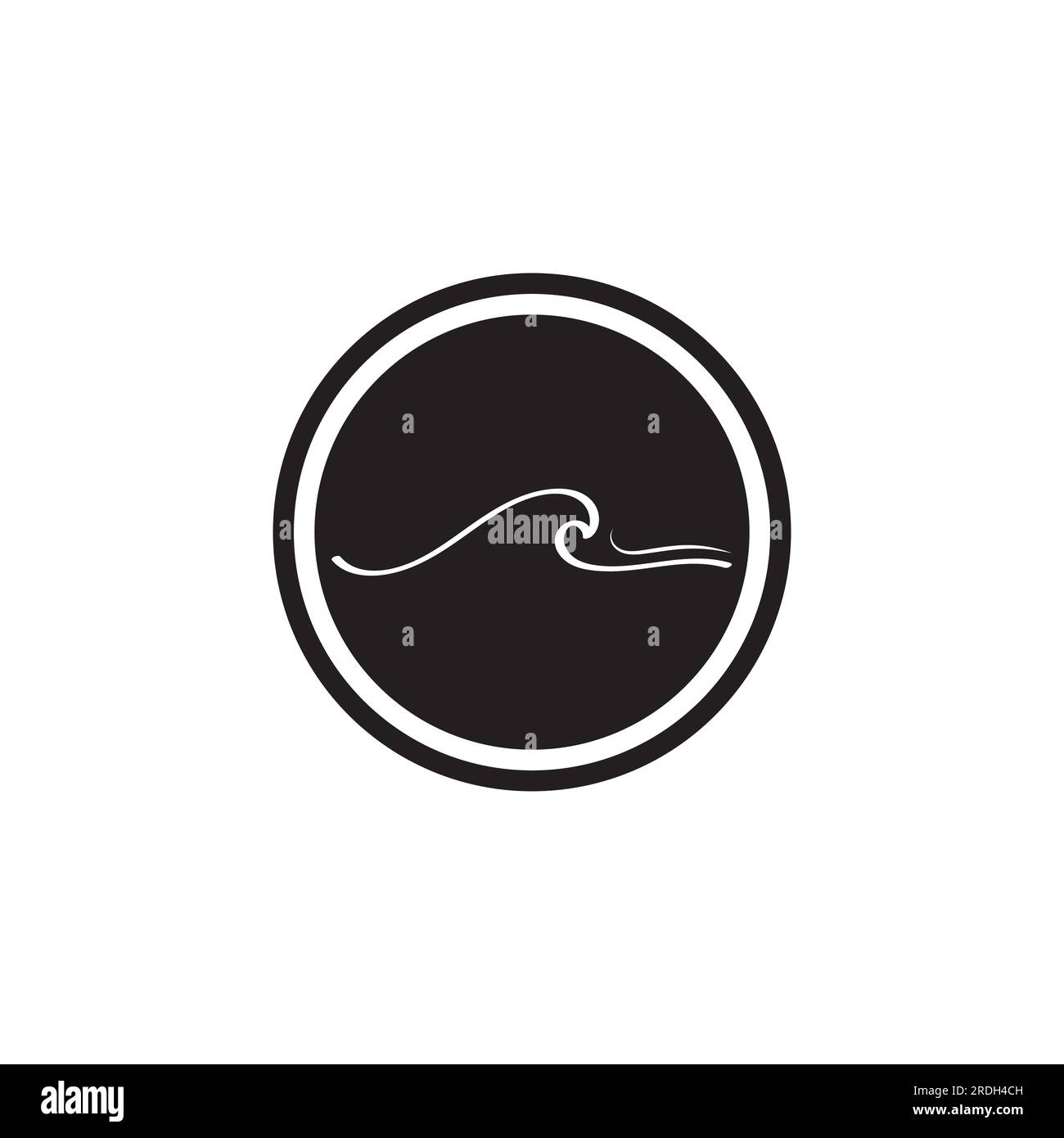 Wave ocean abstract icon logo vector Black and White Stock Photos ...