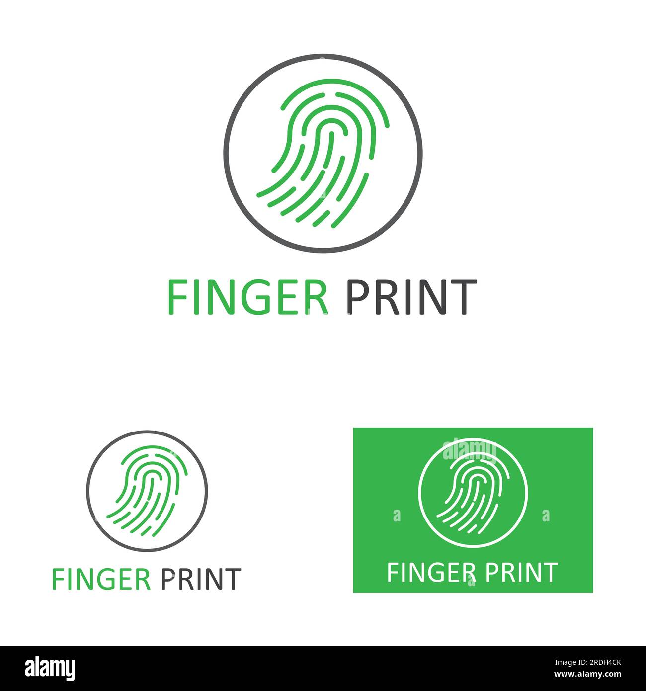 fingerprint icon, with simple and modern logo illustration Stock Vector ...
