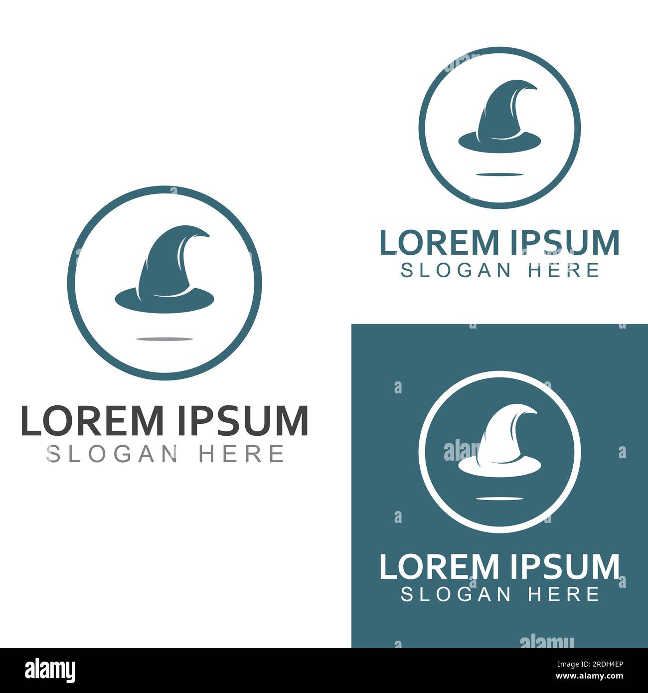 Wizard cap logo .By using vector design concept. Stock Vector