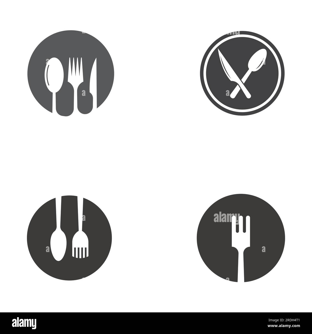 spoon,fork,and knife icon logo vector Stock Vector Image & Art - Alamy