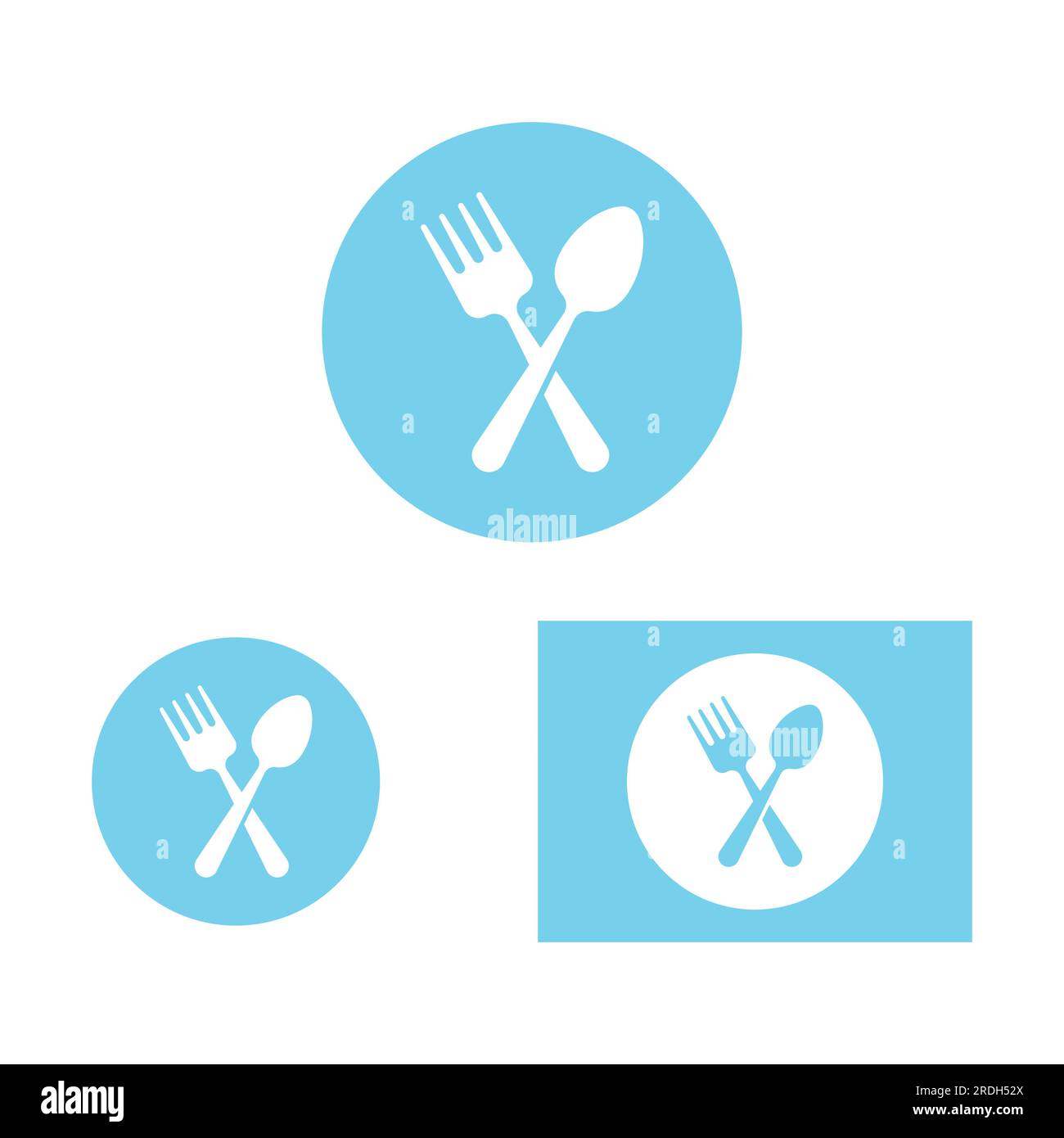 spoon,fork,and knife icon logo vector Stock Vector Image & Art - Alamy