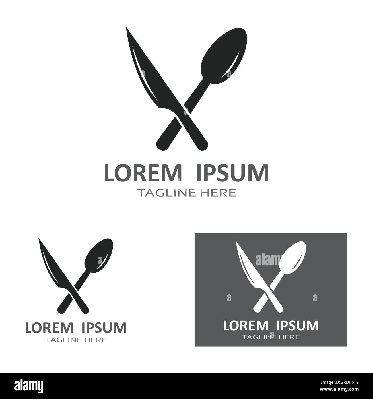 spoon,fork,and knife icon logo vector Stock Vector Image & Art - Alamy