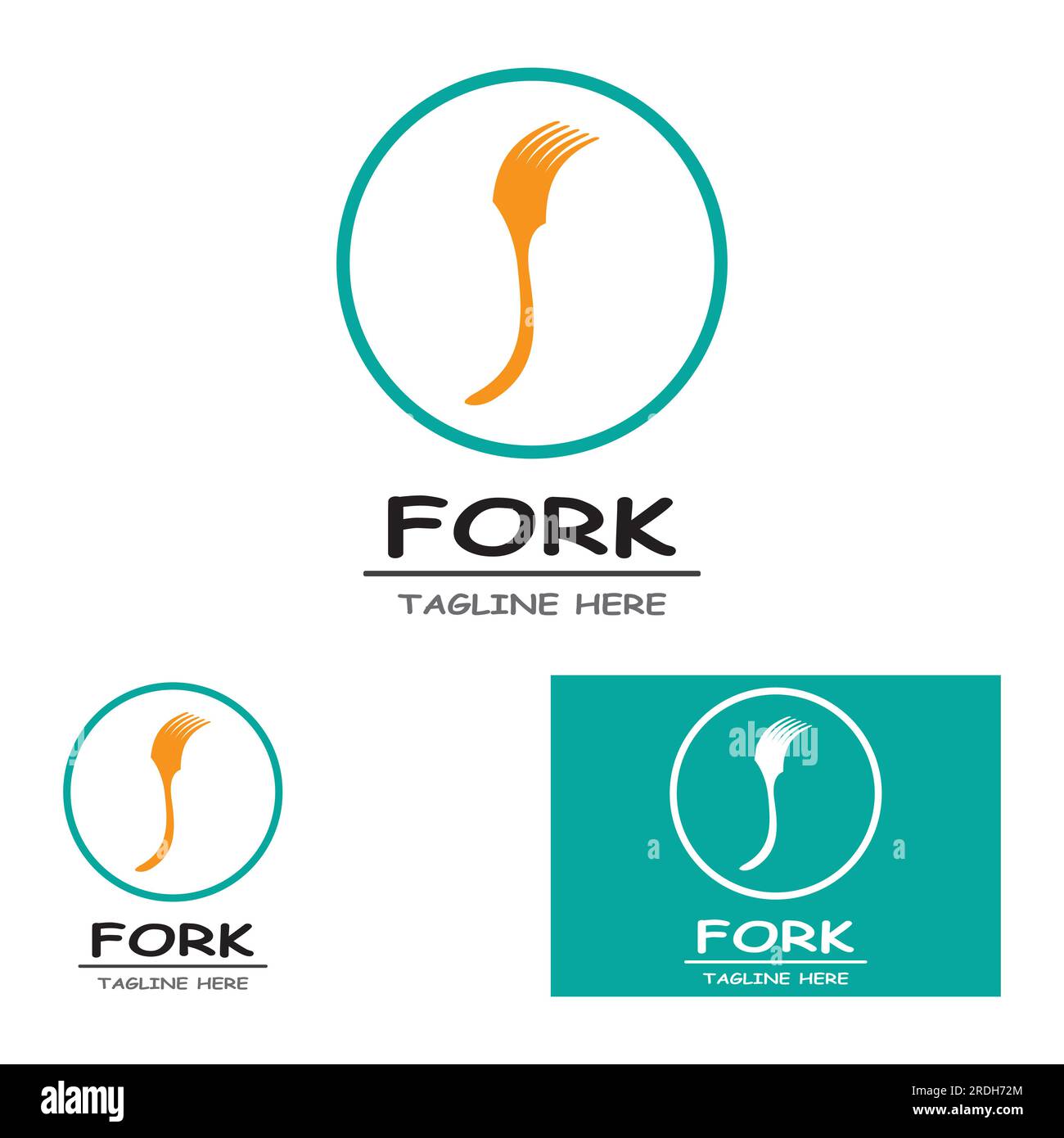 spoon,fork,and knife icon logo vector Stock Vector
