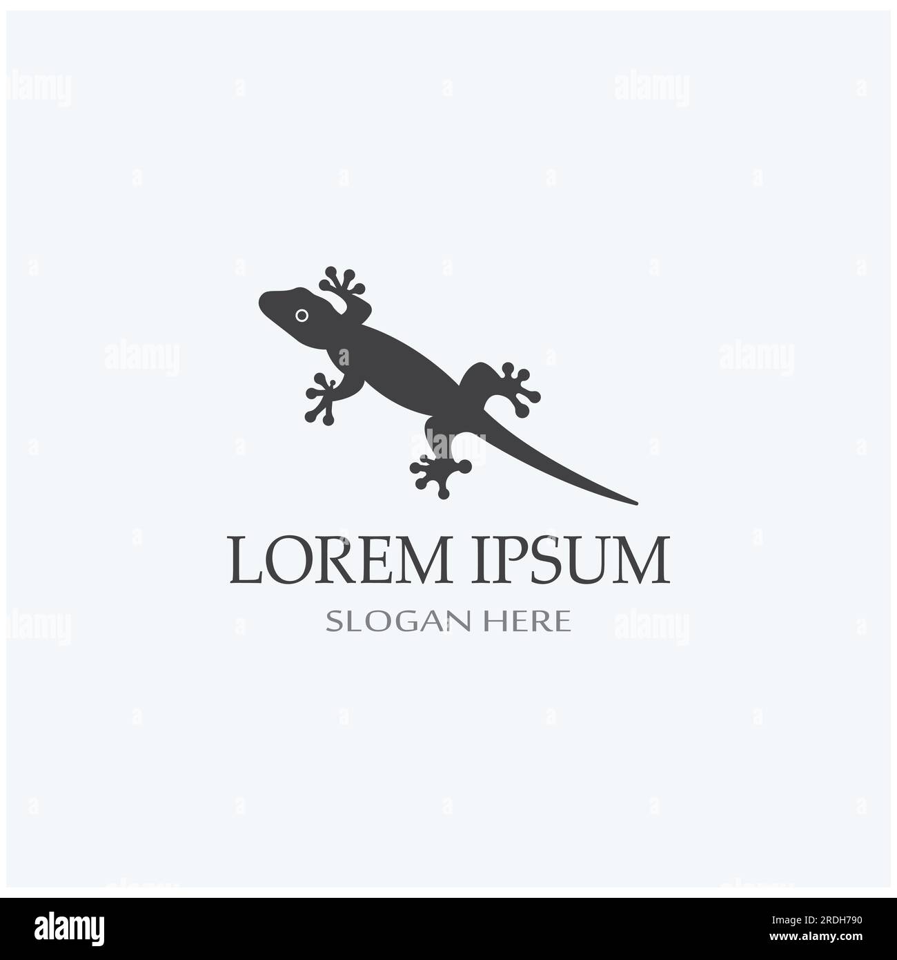house lizard or gecko logo, with vector logo design. Stock Vector
