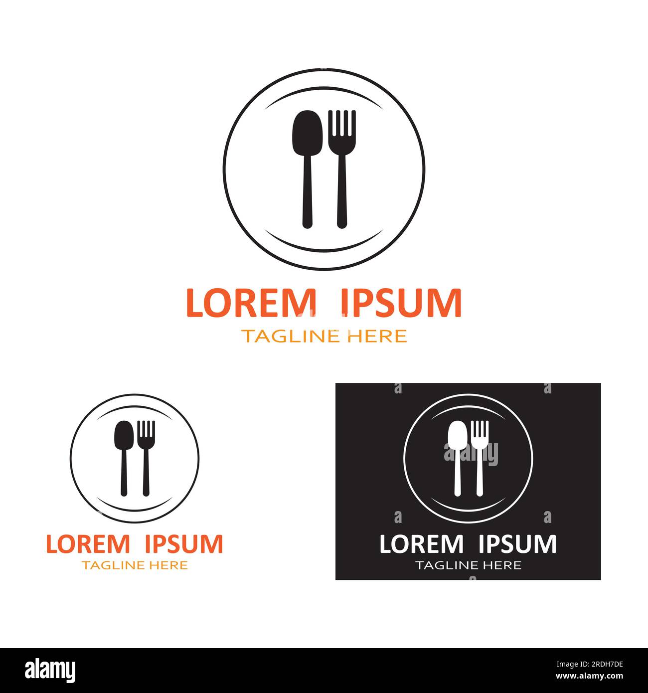 spoon,fork,and knife icon logo vector Stock Vector Image & Art - Alamy