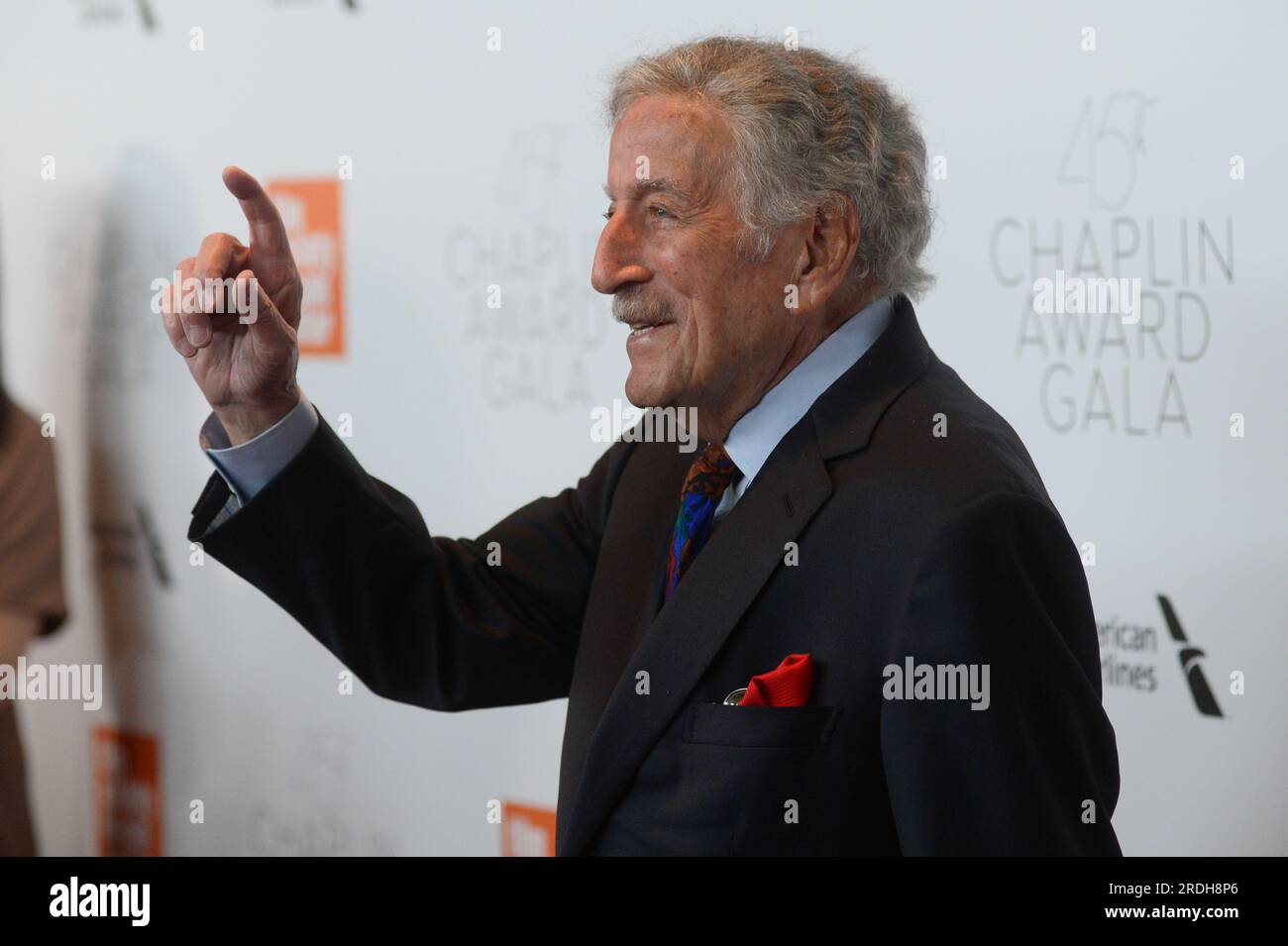 Recording artist Tony Bennett attends the 45th Chaplin Award Gala at Alice Tully Hall, Lincoln Center on April 30, 2018 in New York City. Stock Photo