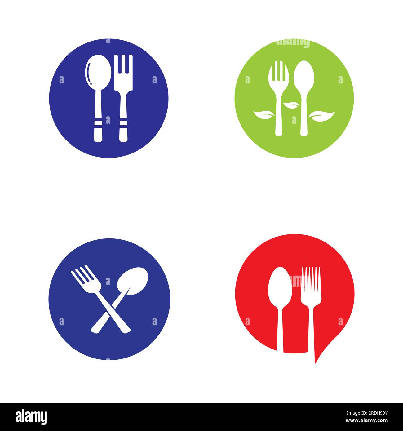 spoon,fork,and knife icon logo vector Stock Vector