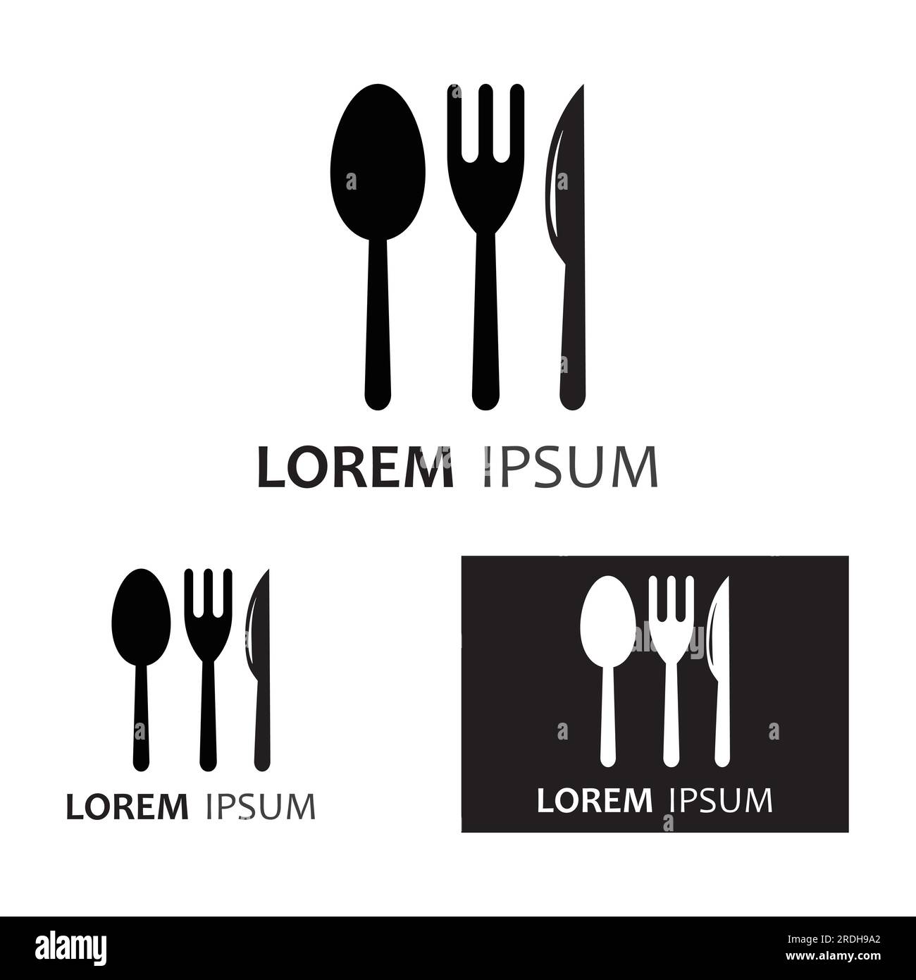 spoon,fork,and knife icon logo vector Stock Vector Image & Art Alamy