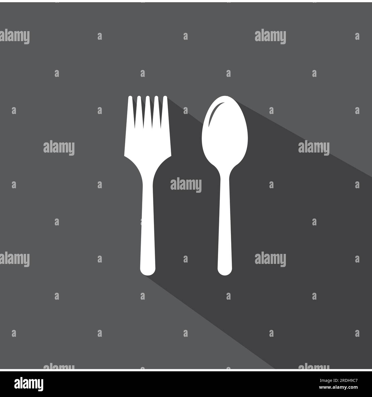 spoon,fork,and knife icon logo vector Stock Vector