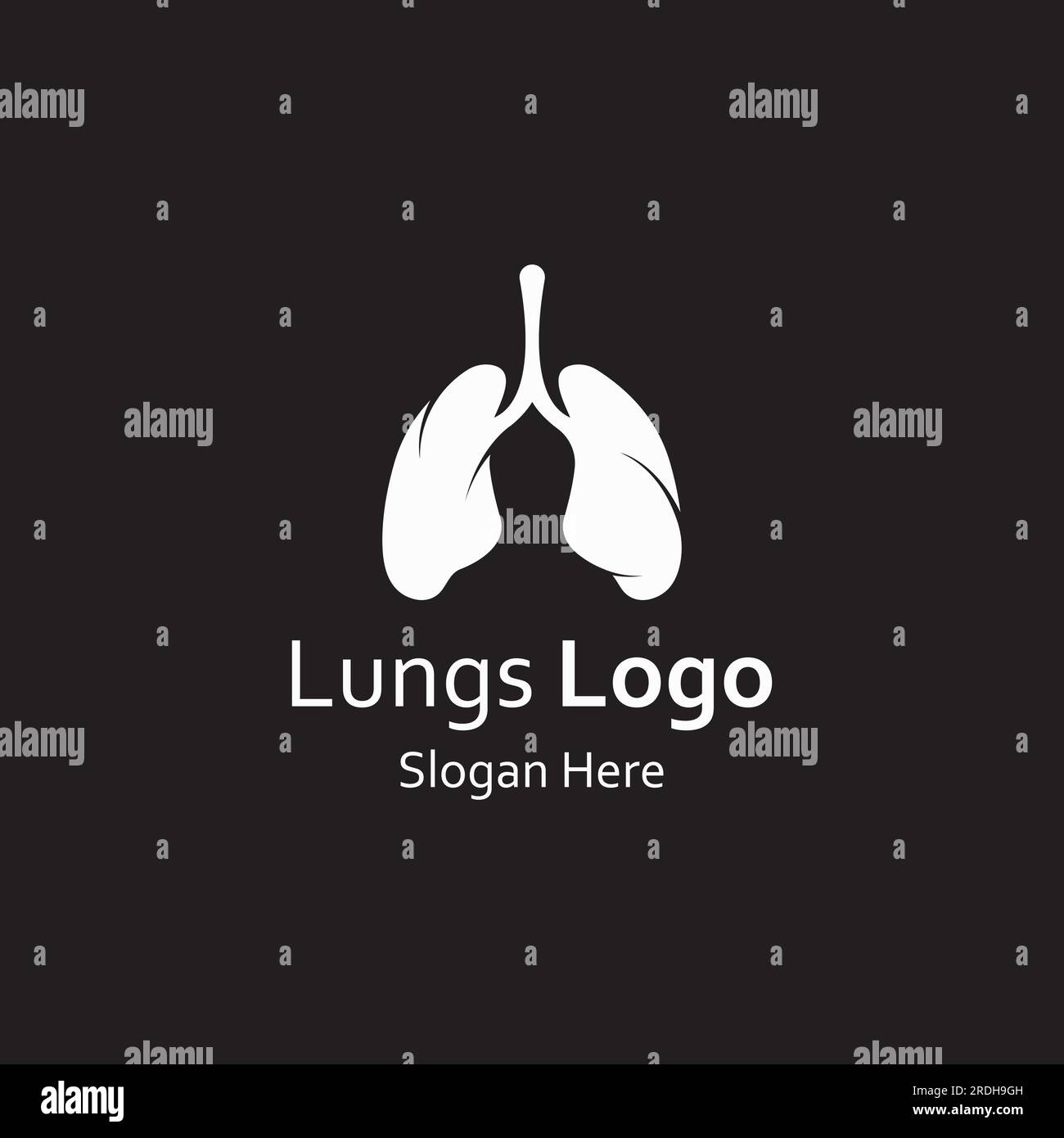 Lungs health and lungs care logo icon vector Stock Vector