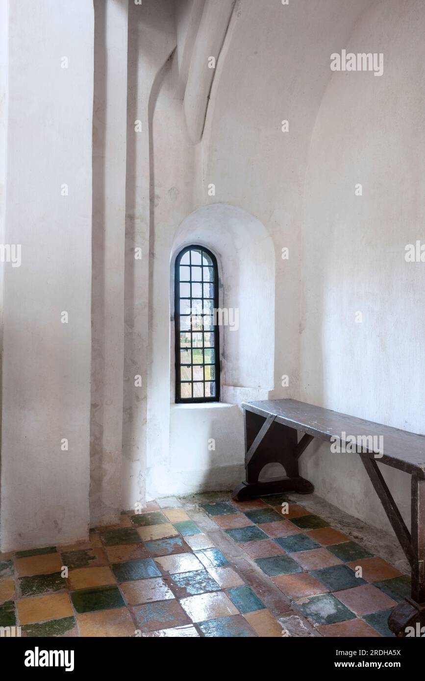 Krewerd, The Netherlands, 03-15-2018. Church interior Mary's Church Krewerd. Stock Photo