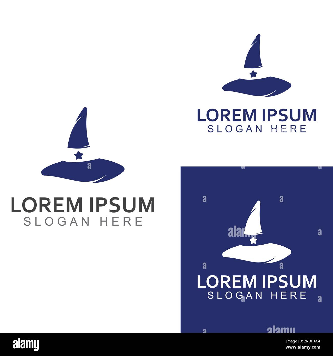 Wizard cap logo .By using vector design concept. Stock Vector
