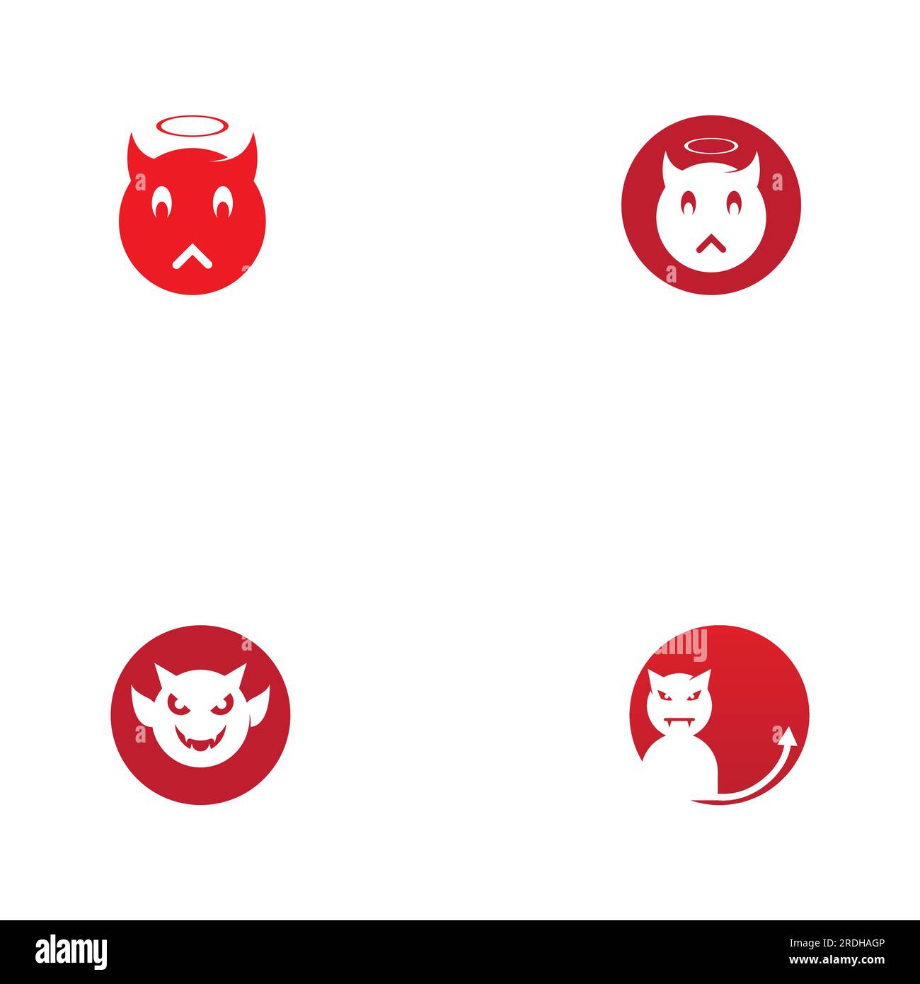 Devil horn Vector icon design illustration logo Template Stock Vector