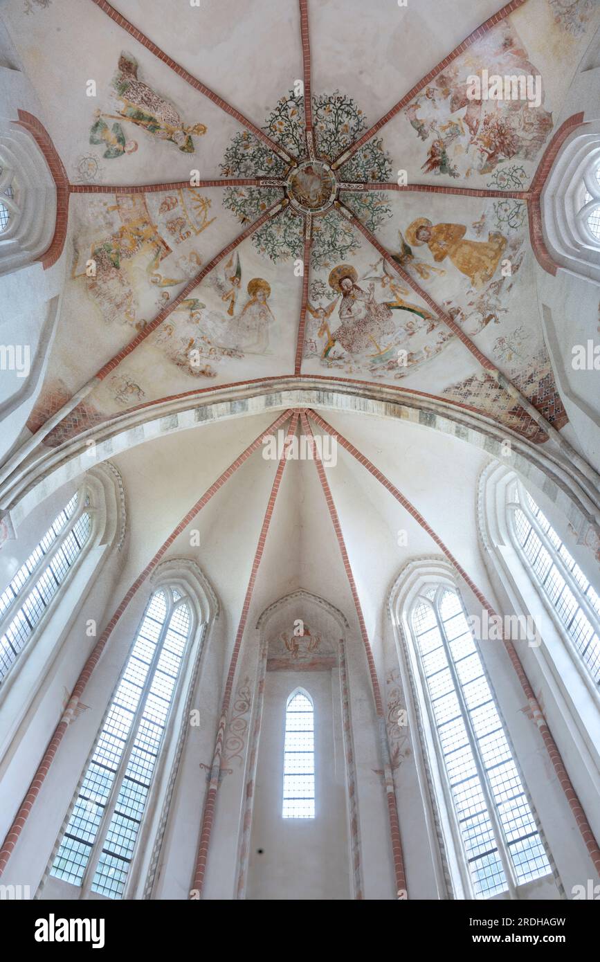 Ceiling paintings church Noordbroek Stock Photo