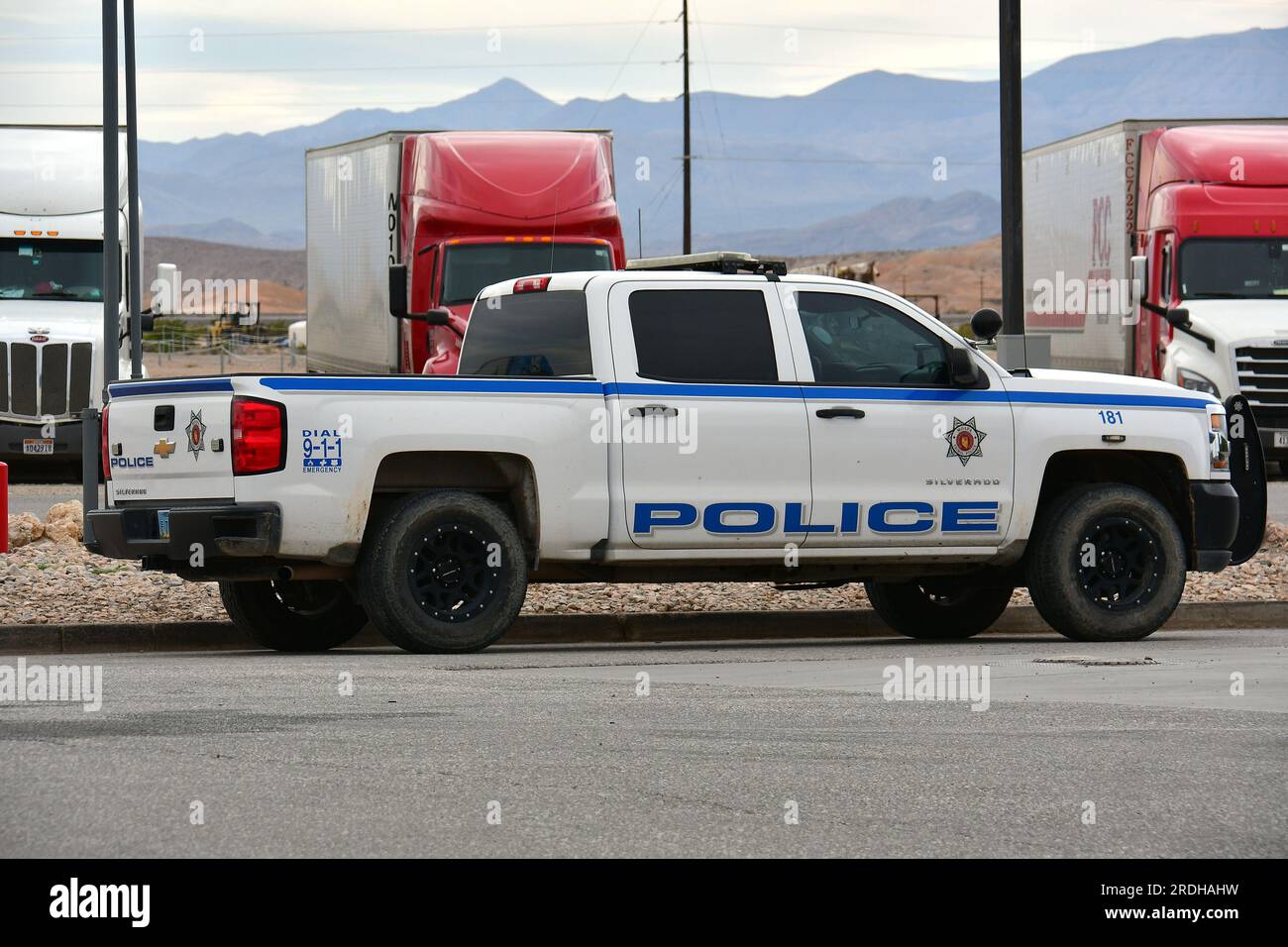 Chevrolet Silverado police car, USA, North America Stock Photo