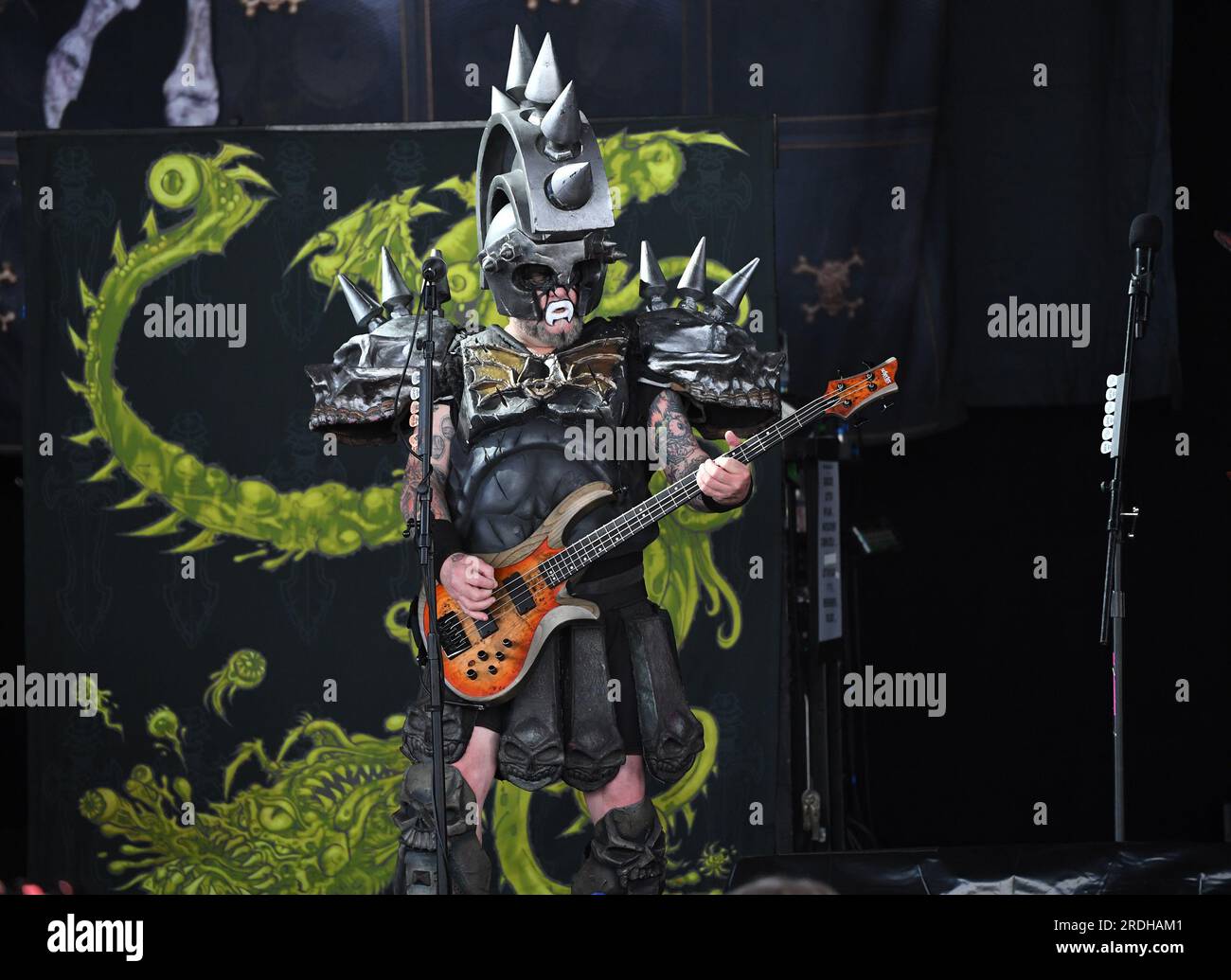 West Palm Beach, FL, USA. 20th July, 2023. Casey Orr Beefcake the Mighty of  GWAR performs during The Psychotherapy Sessions Tour at The I Think  Financial Amphitheatre on July 20, 2023 in