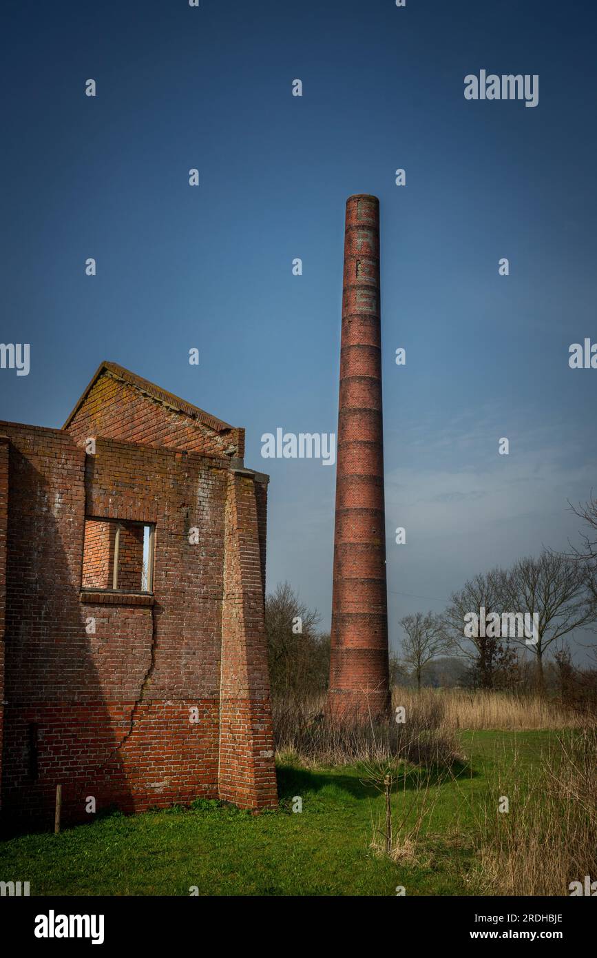 Remnants of the Stone and drainage pipes factory Ceres. Stock Photo
