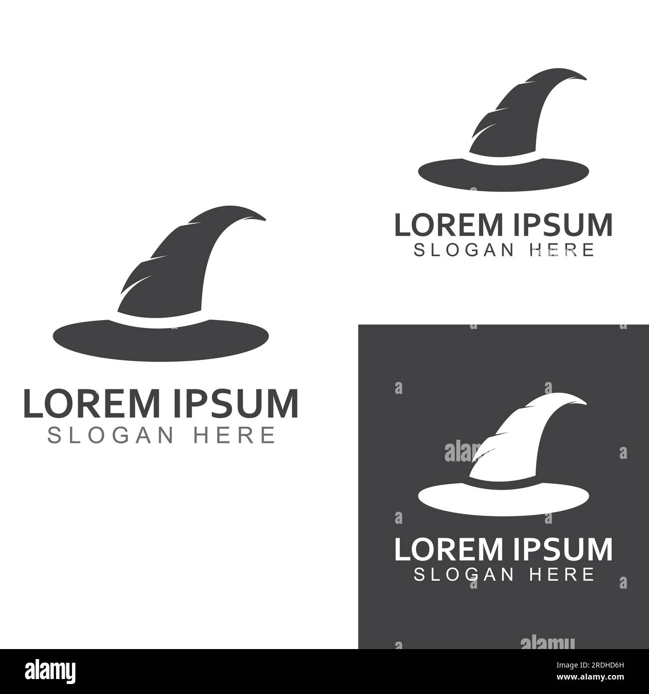 Wizard cap logo .By using vector design concept. Stock Vector