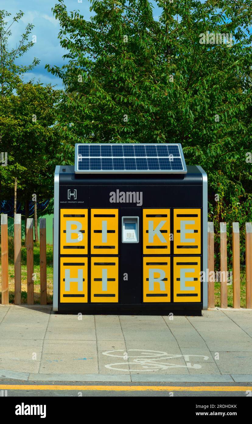 Folding Bike Rental, London, England Stock Photo Alamy