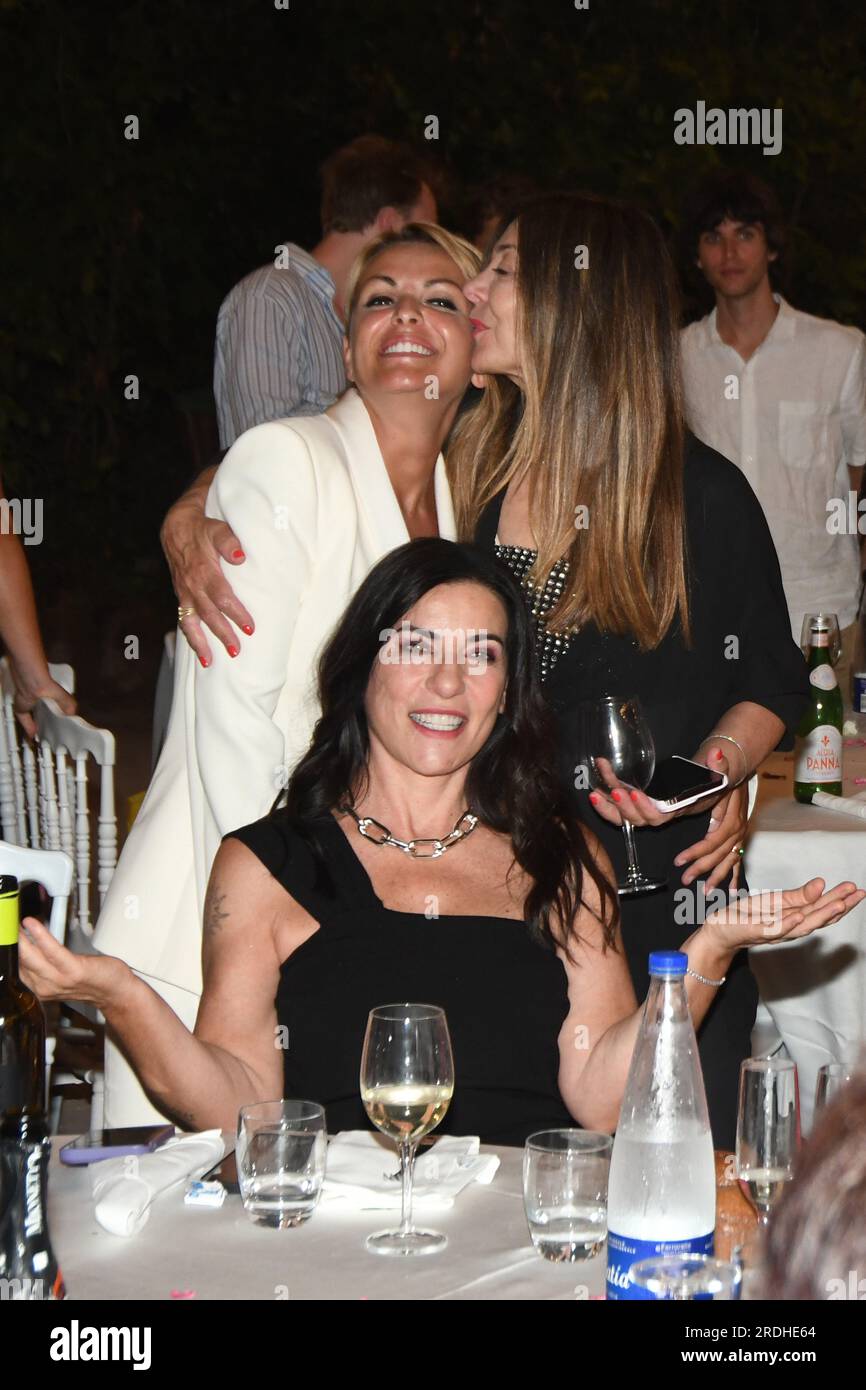Ischia Global Fest 2023  Day 4  Ischia, Italy. 12 th July, 2023. Gala Dinner  Paola Turci,Francesca Pascale - attends the Ischia Global Fest 2023 on J Stock Photo