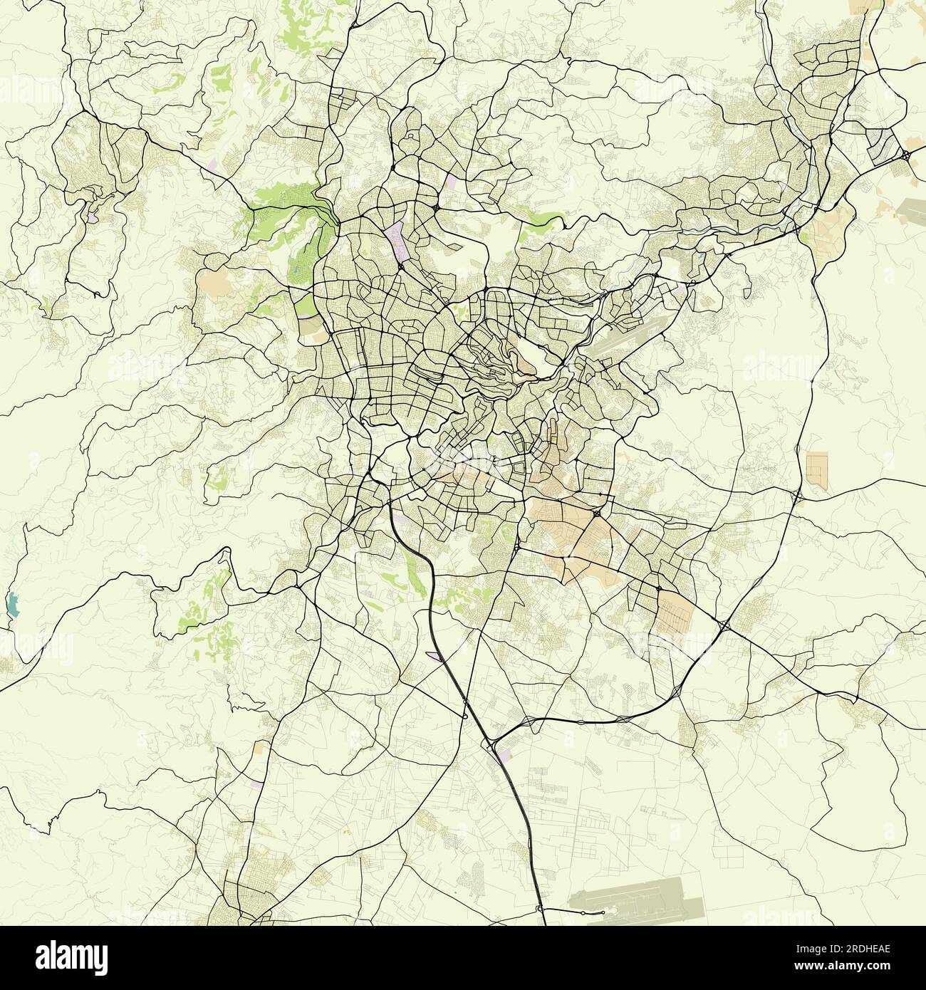 Vector city map of Amman, Jordan Stock Vector Image & Art Alamy