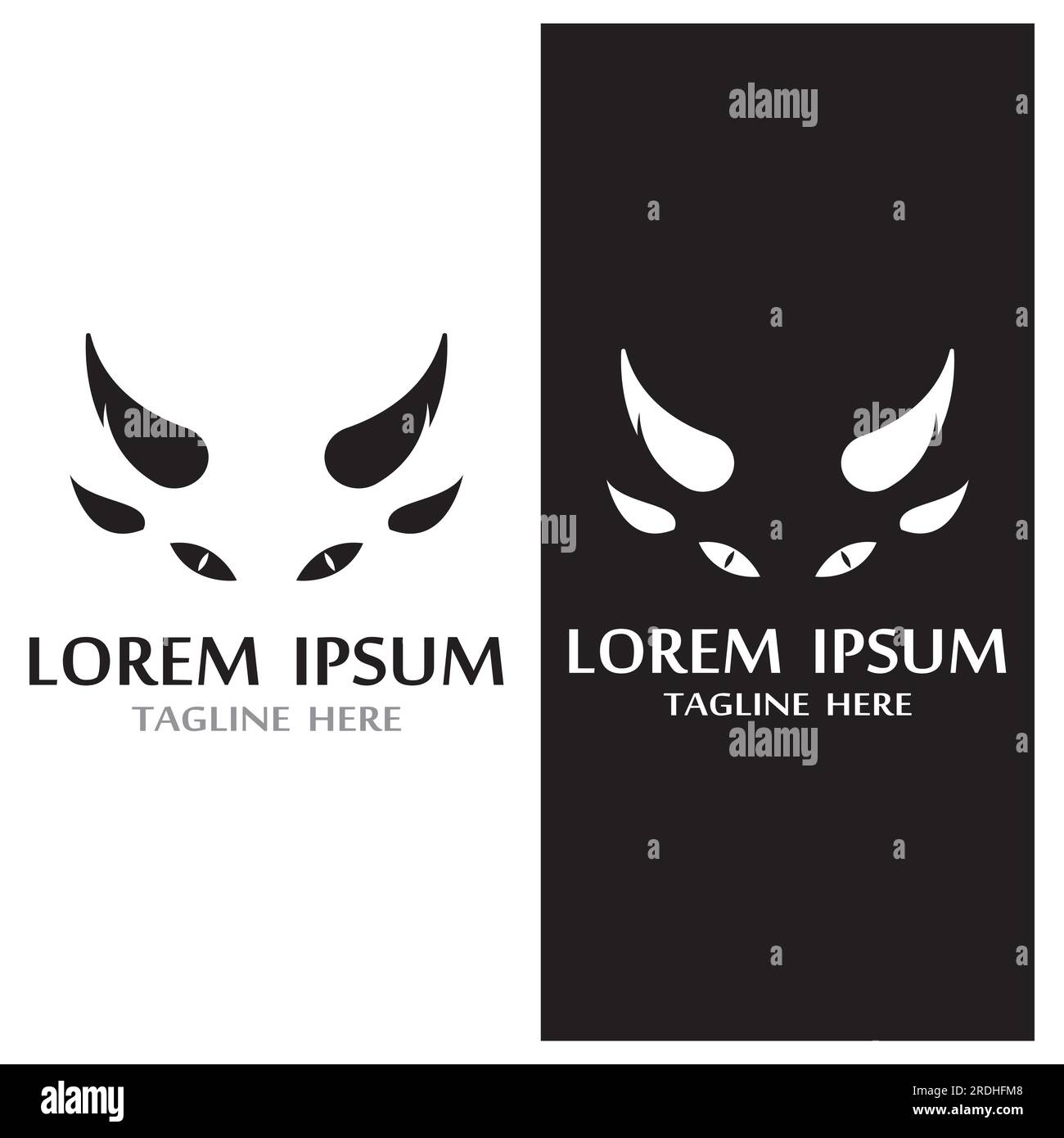 Devil horn Vector icon design illustration logo Template Stock Vector