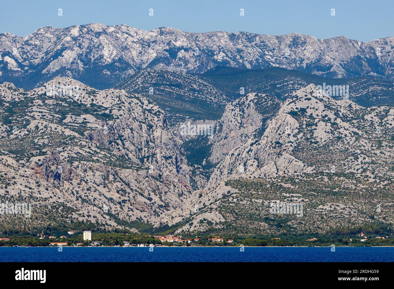 Velebit mountain range (Dinaric Alps), Croatia.  Starigrad is the gateway to the Paklenica National Park. Stock Photo