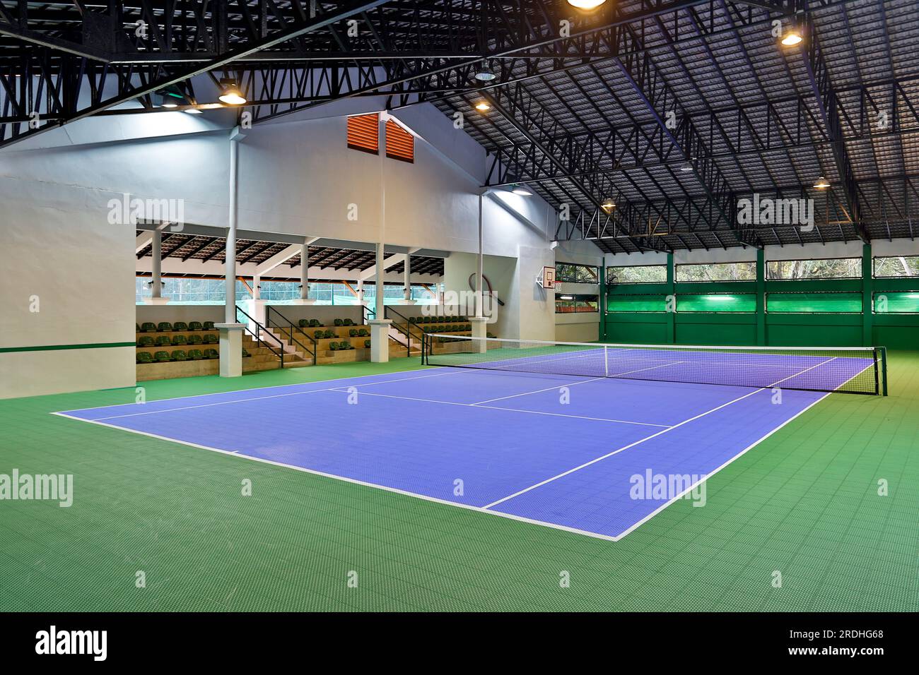 Phuket, Thailand January 6, 2014 Indoor tennis court at the