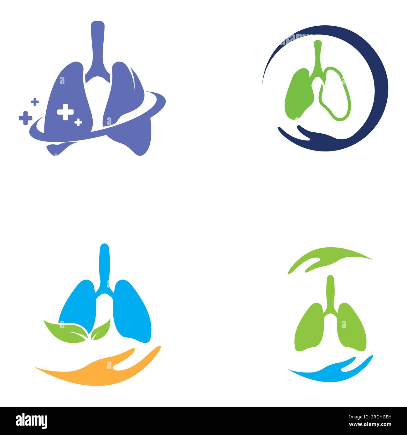 Lungs health and lungs care logo icon vector design template Stock ...