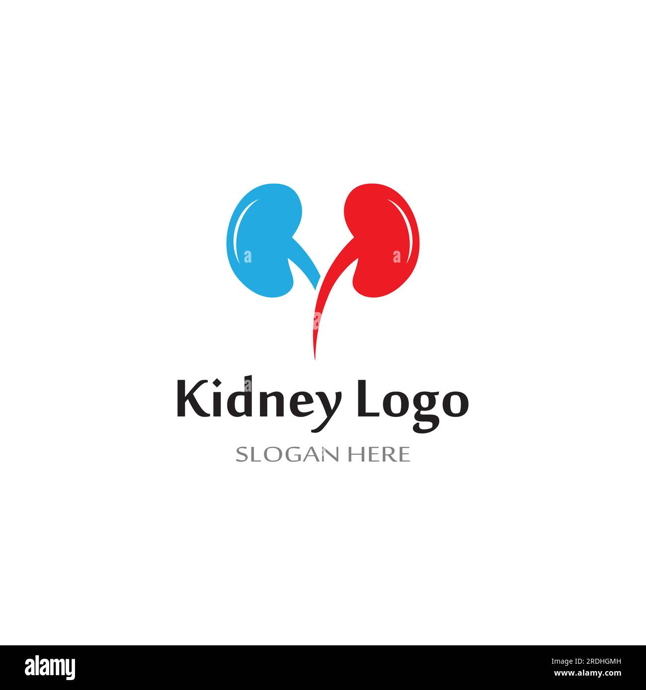 kidney health and kidney care logo using vector concept icon Stock