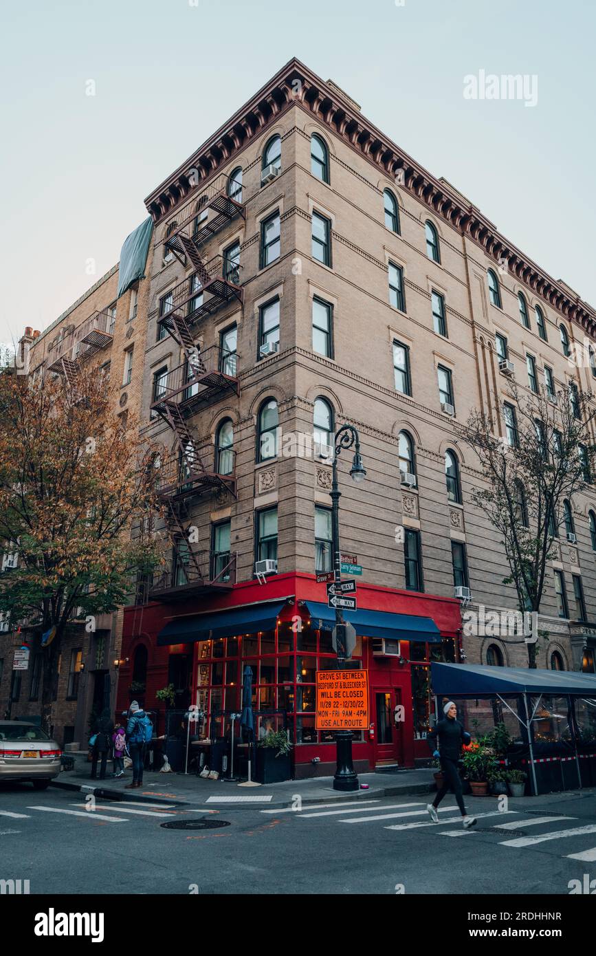 New York City Tourism + Conventions - The Friends Apartment Building is  on the corner of Bedford & Grove streets in Greenwich Village. 📷:  @masedimburgo via IG